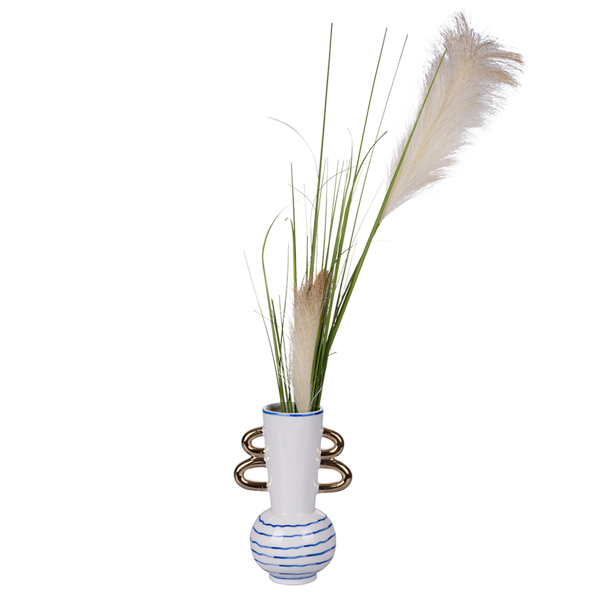 Egeo vaso bianco/ blu cn doppio manico oro b Villa D'Este Home Tivoli 1996 vista3