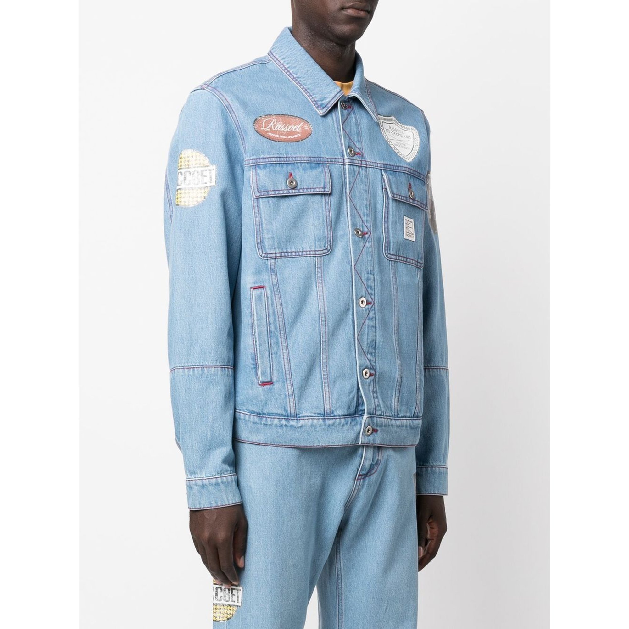 Veste en jean varsity tissée pour homme RASSVET (PACCBET) vista0