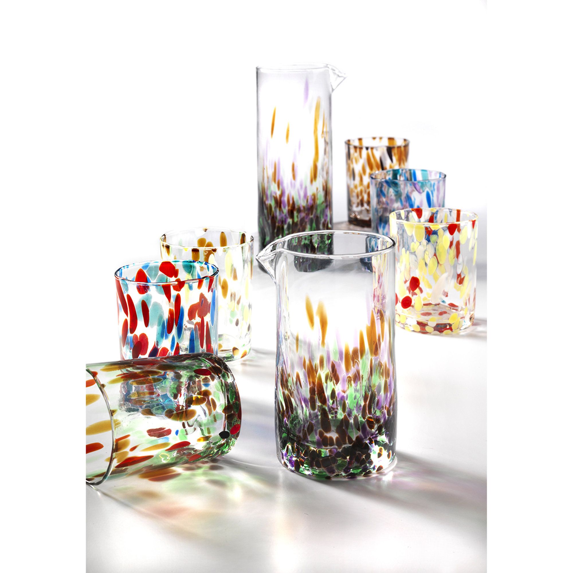 Set 6 pz. Banderoles bicchiere acqua h.10 cm giallo Onlylux vista3