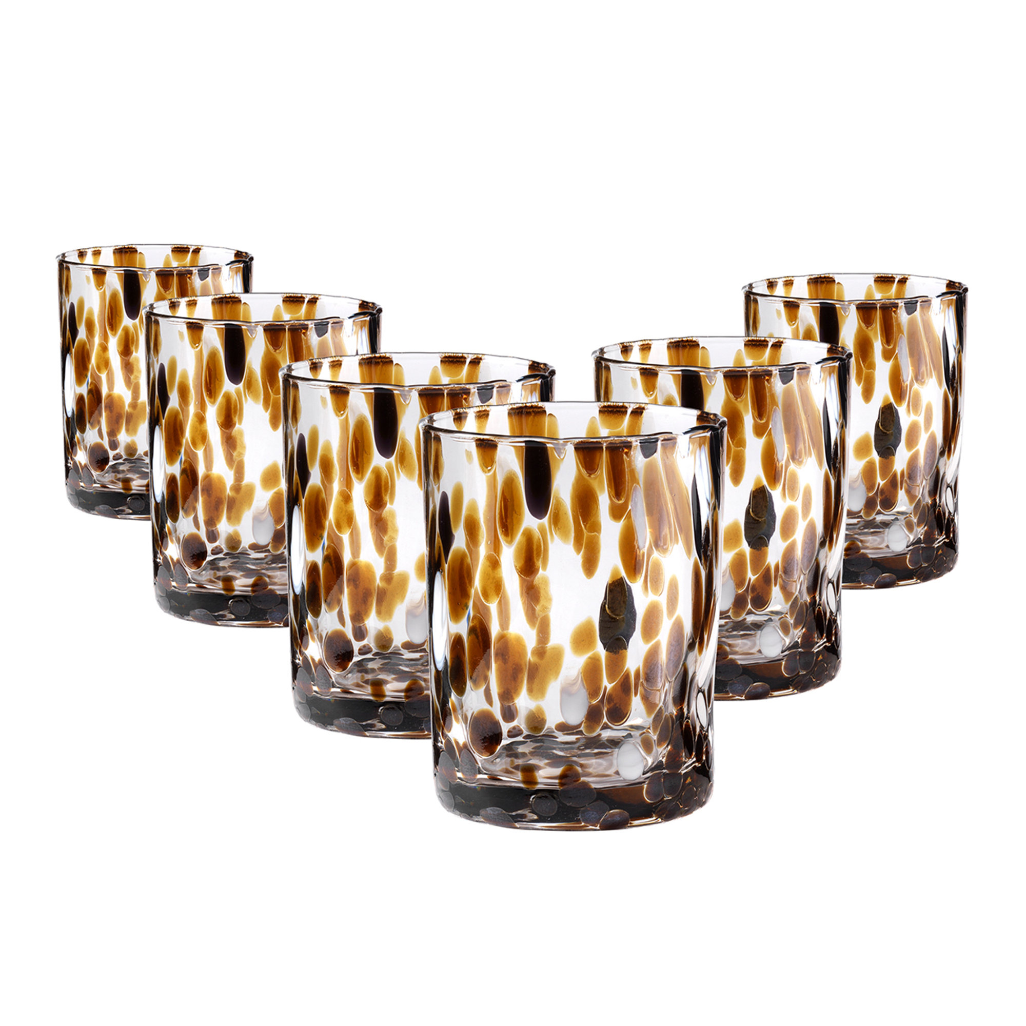 Juego de 6 uds. Cintas para vaso de agua h.10 cm marrón Onlylux vista1