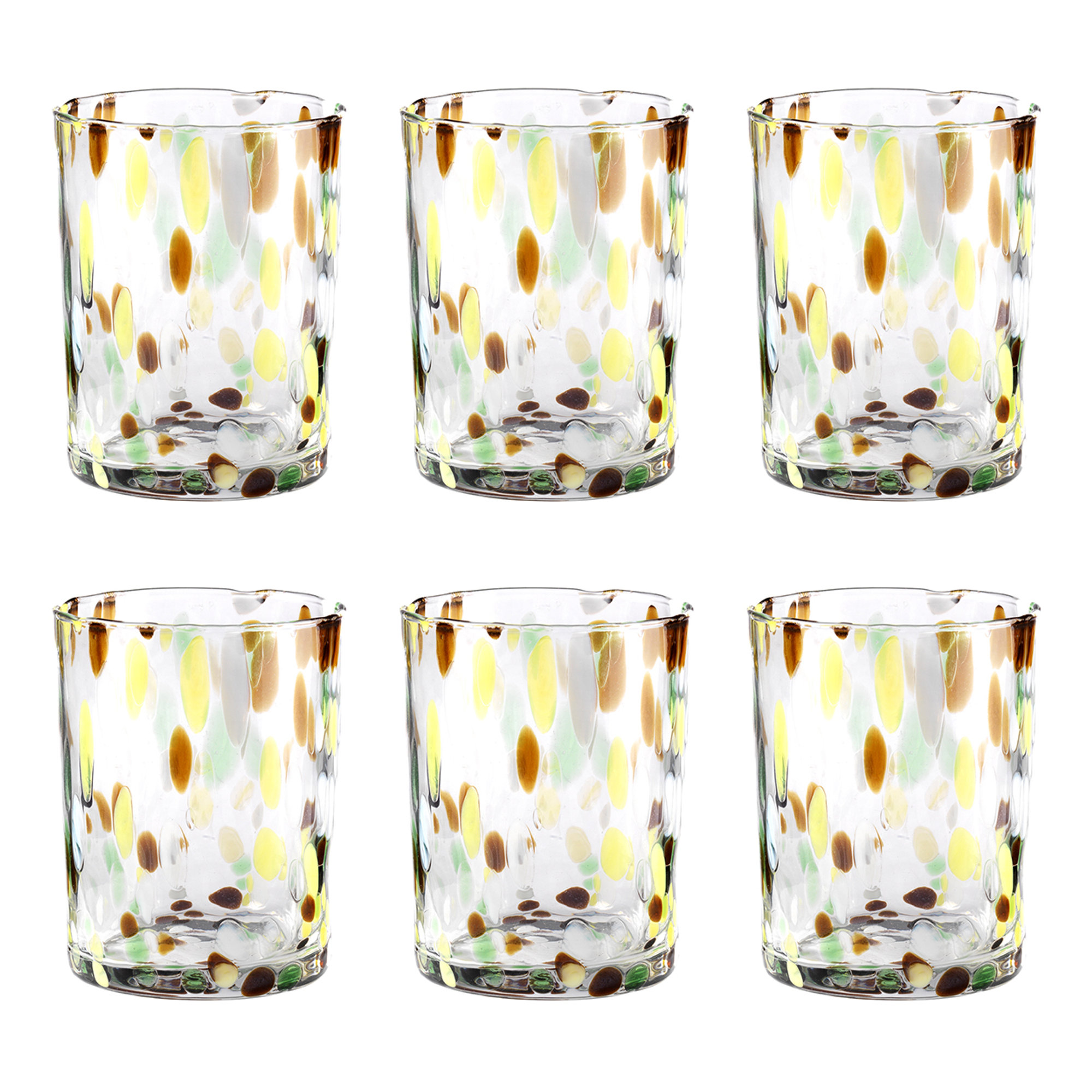 Set 6 pz. Banderoles bicchiere acqua h.10 cm bianco Onlylux vista0