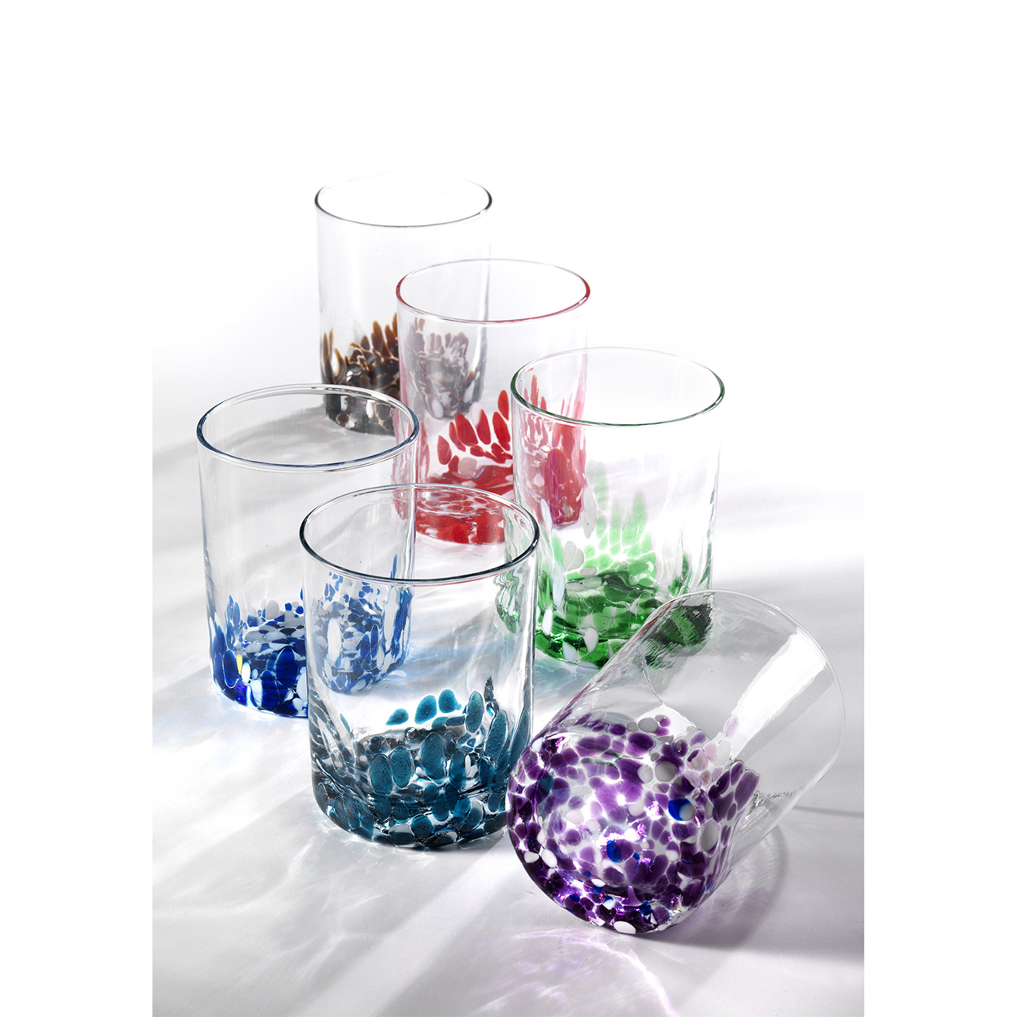 Set 6 pz. Venise bicchiere acqua h.10 cm blu cobalto Onlylux vista3
