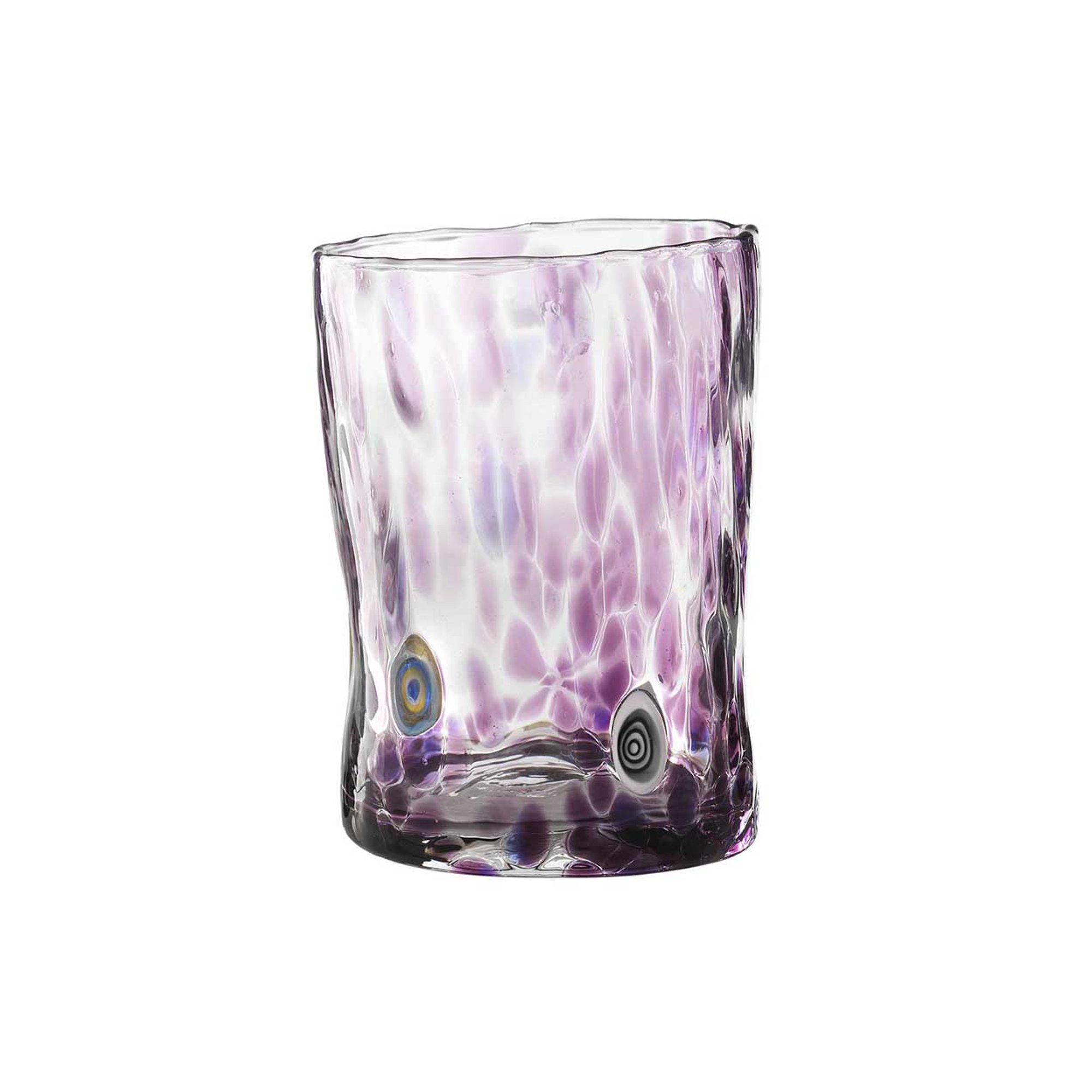 Set 6 pz. Murrine bicchiere acqua h.10 cm glicine Onlylux vista0