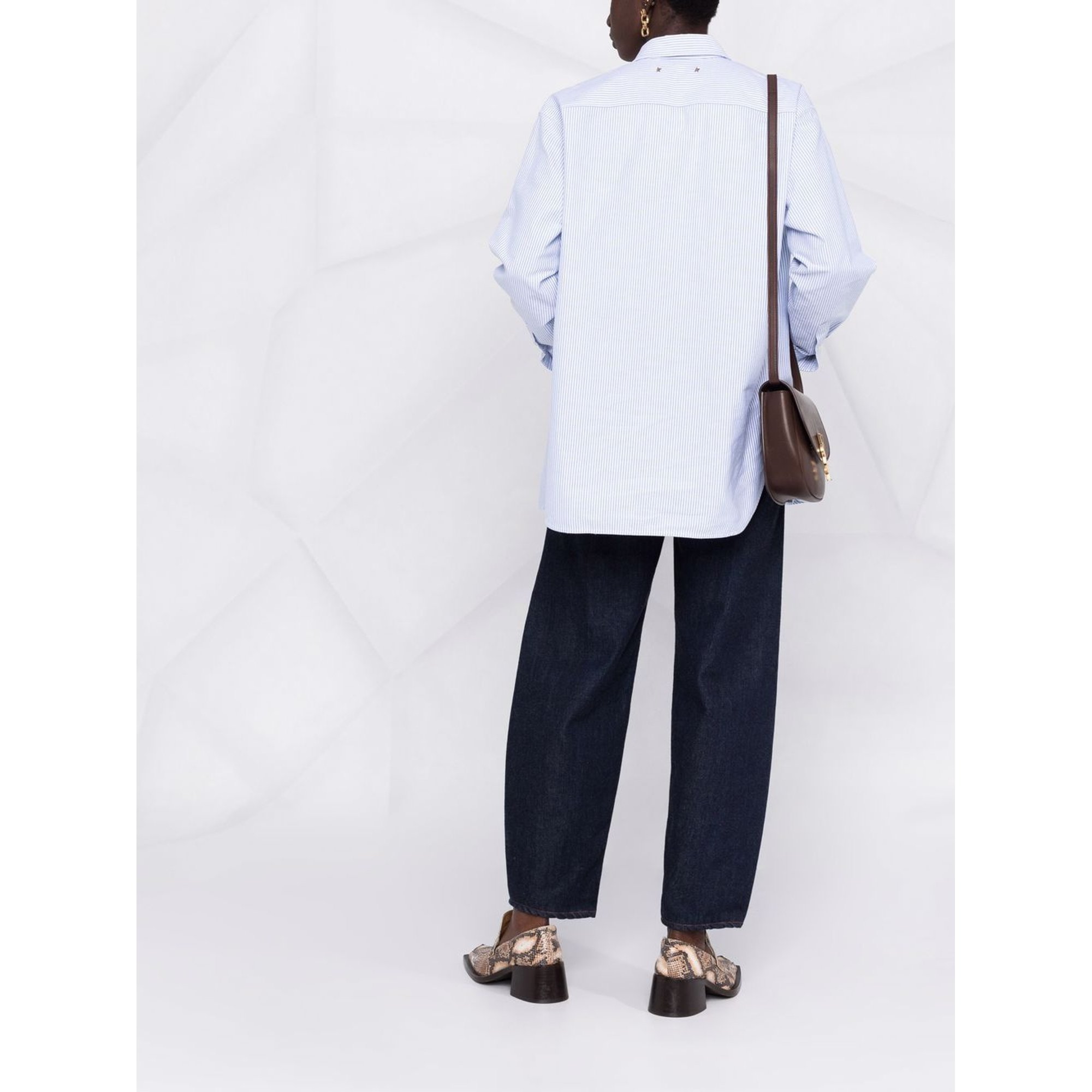 Camicia Boyfriend a righe GOLDEN GOOSE vista3