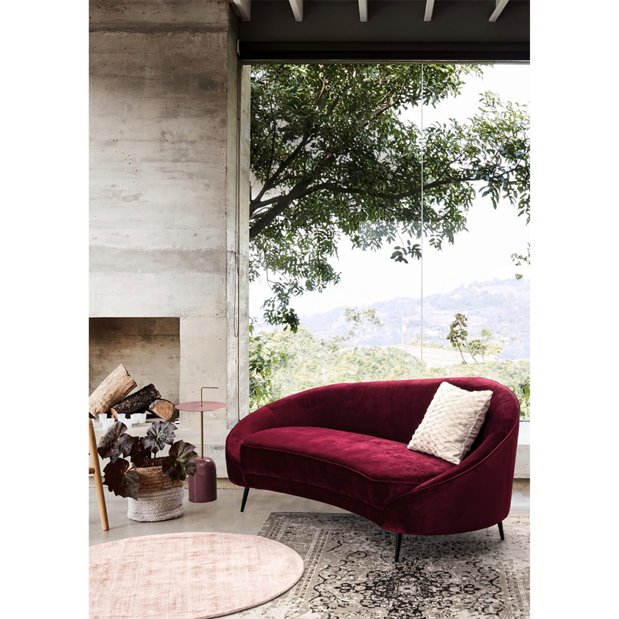 Divano 2 posti Seraphin wine Bizzotto vista8