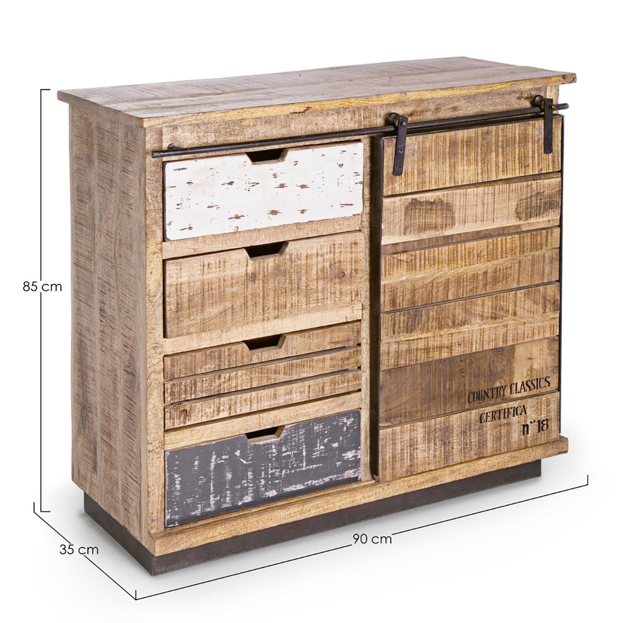 Credenza 1 anta  4 cassetti Tudor Bizzotto vista10