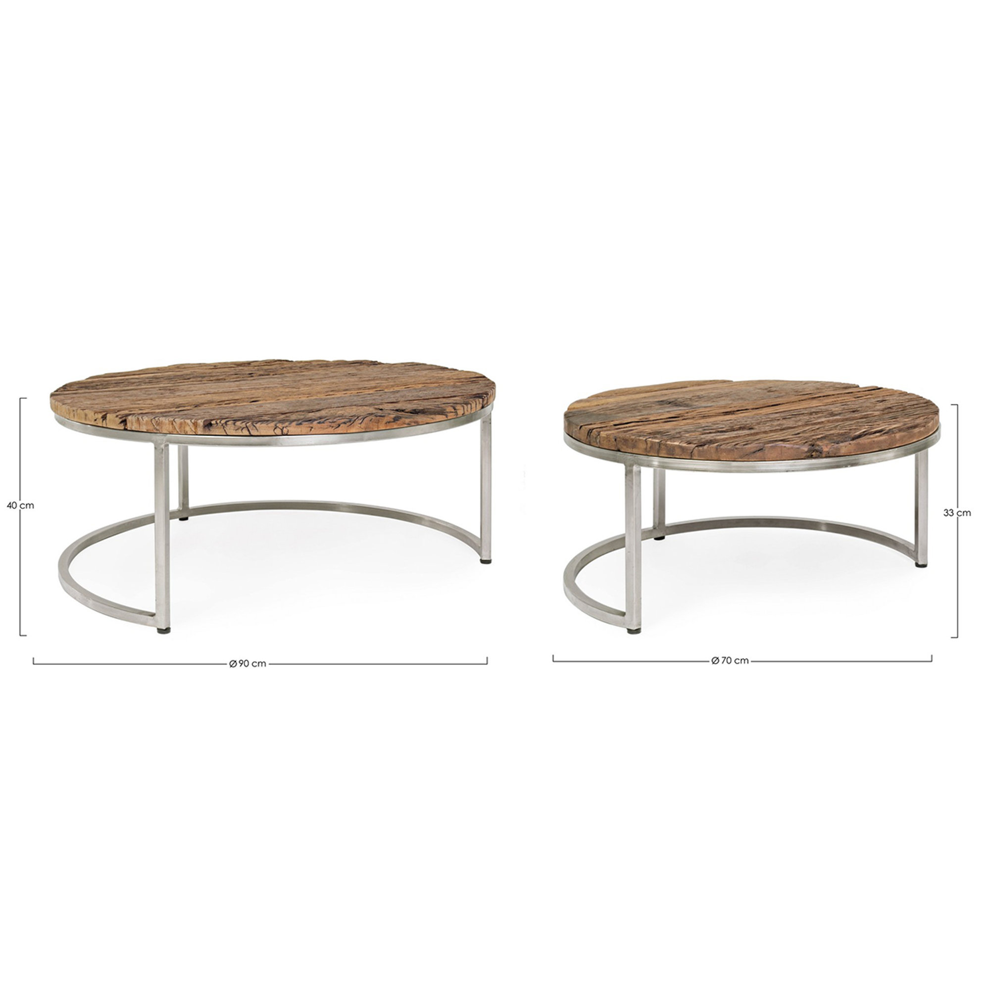 Conjunto de 2 mesas bajas Rafter Bizzotto vista3