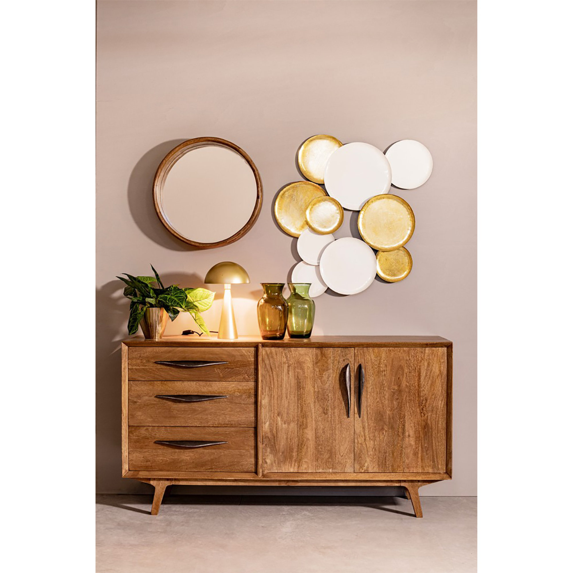 Credenza 2 ante 3 cassetti Sherman Bizzotto vista8