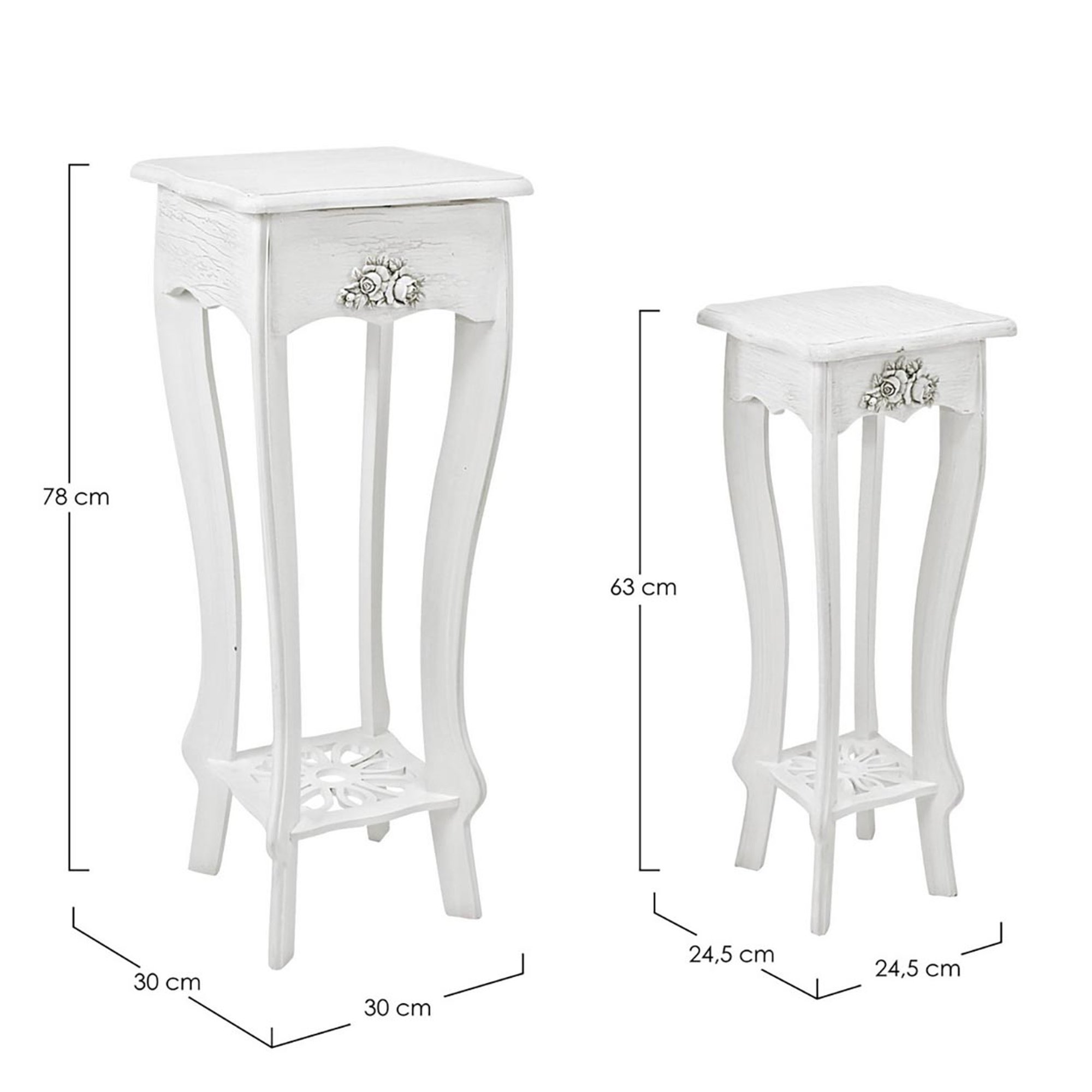 Set 2 porta lampada Blanc Bizzotto vista3
