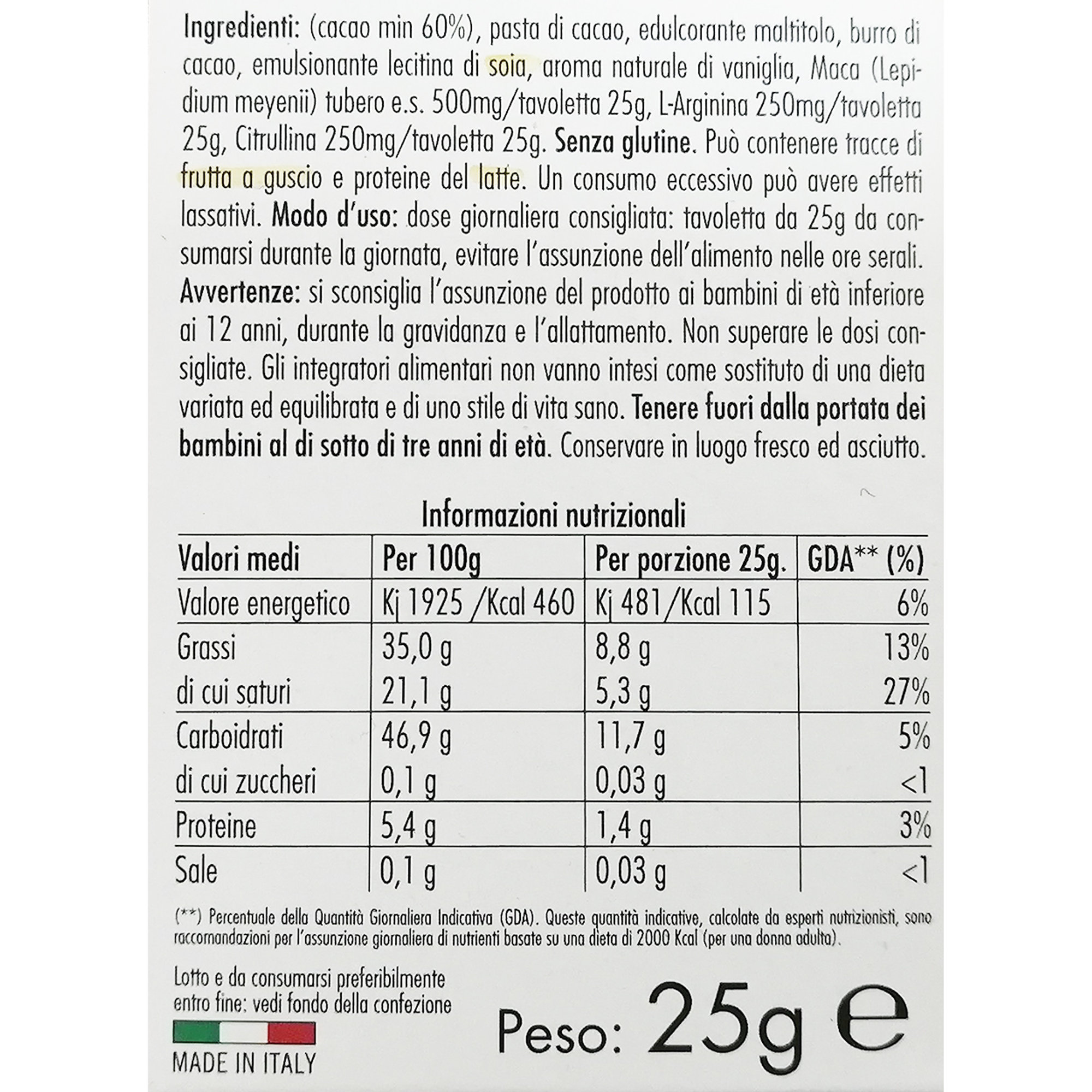 30 Confezioni  di Cocoa Energy Stainer Cioccolato vista1
