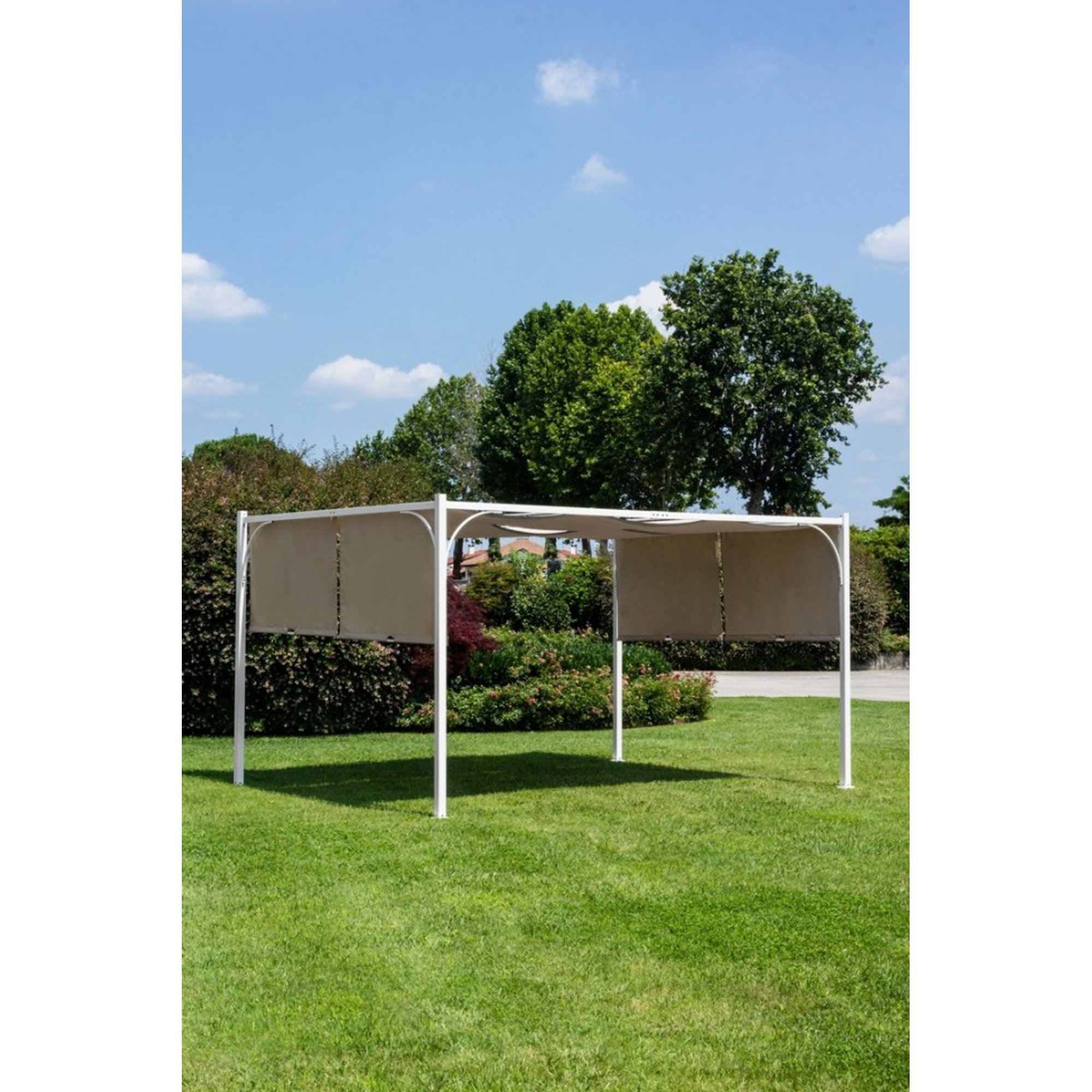 Pokrycie altany przesuwny 3x4 taupe Bizzotto outdoor Obsoleto vista1