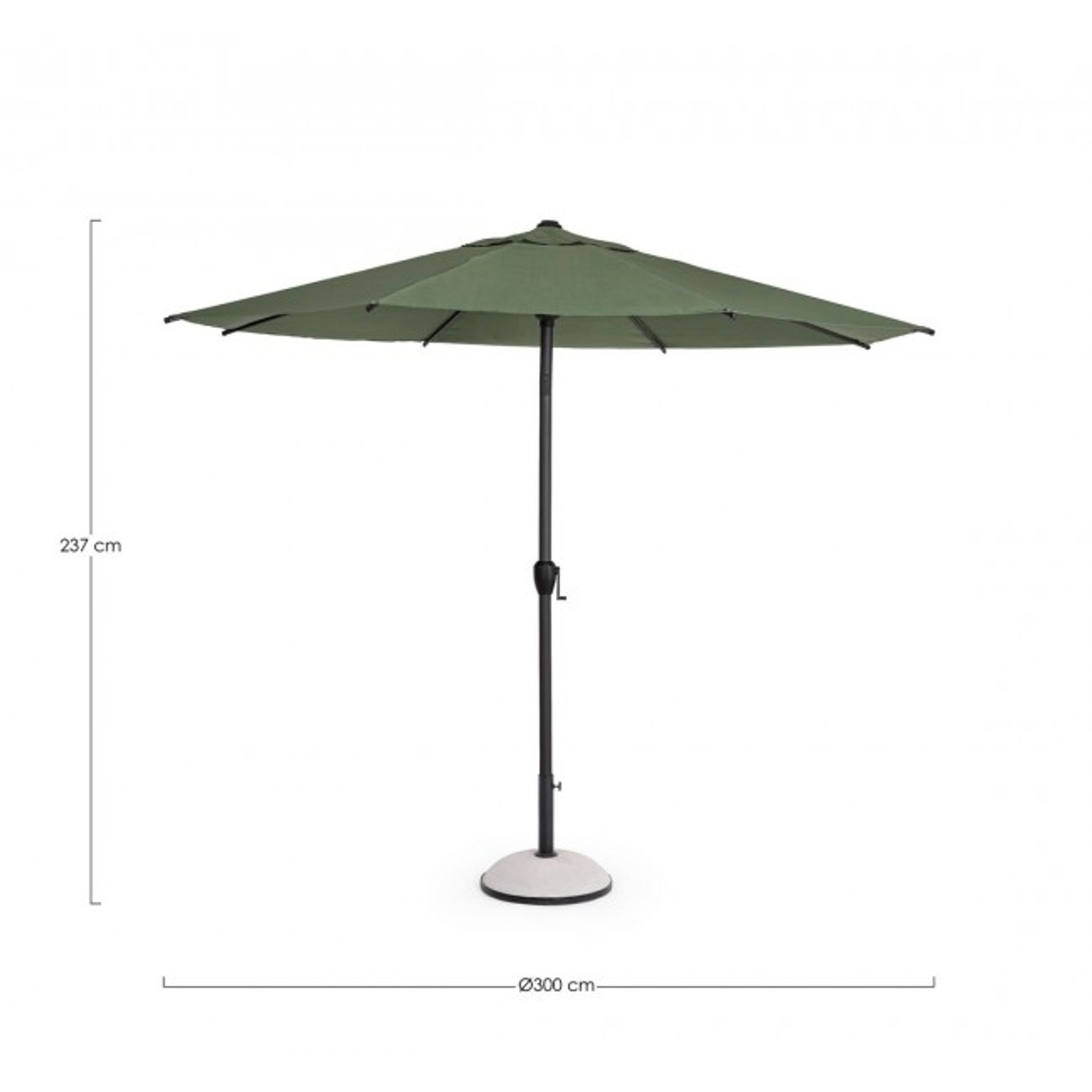 Sonnenschirm Rio mit Gelenk 3m anthrazit/oliv Bizzotto outdoor Obsoleto vista1