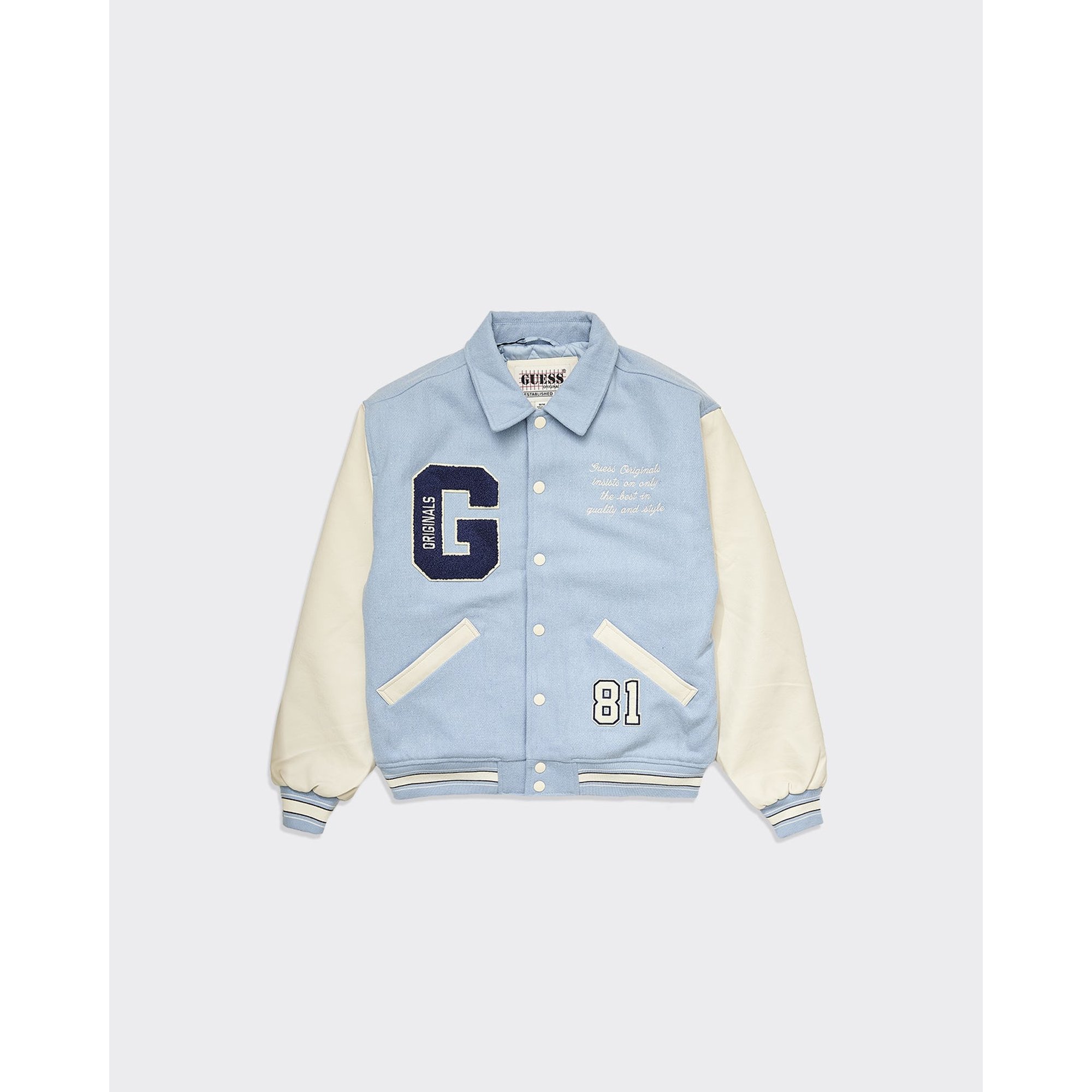 Veste Varsity Originals bleu clair Guess  vista0