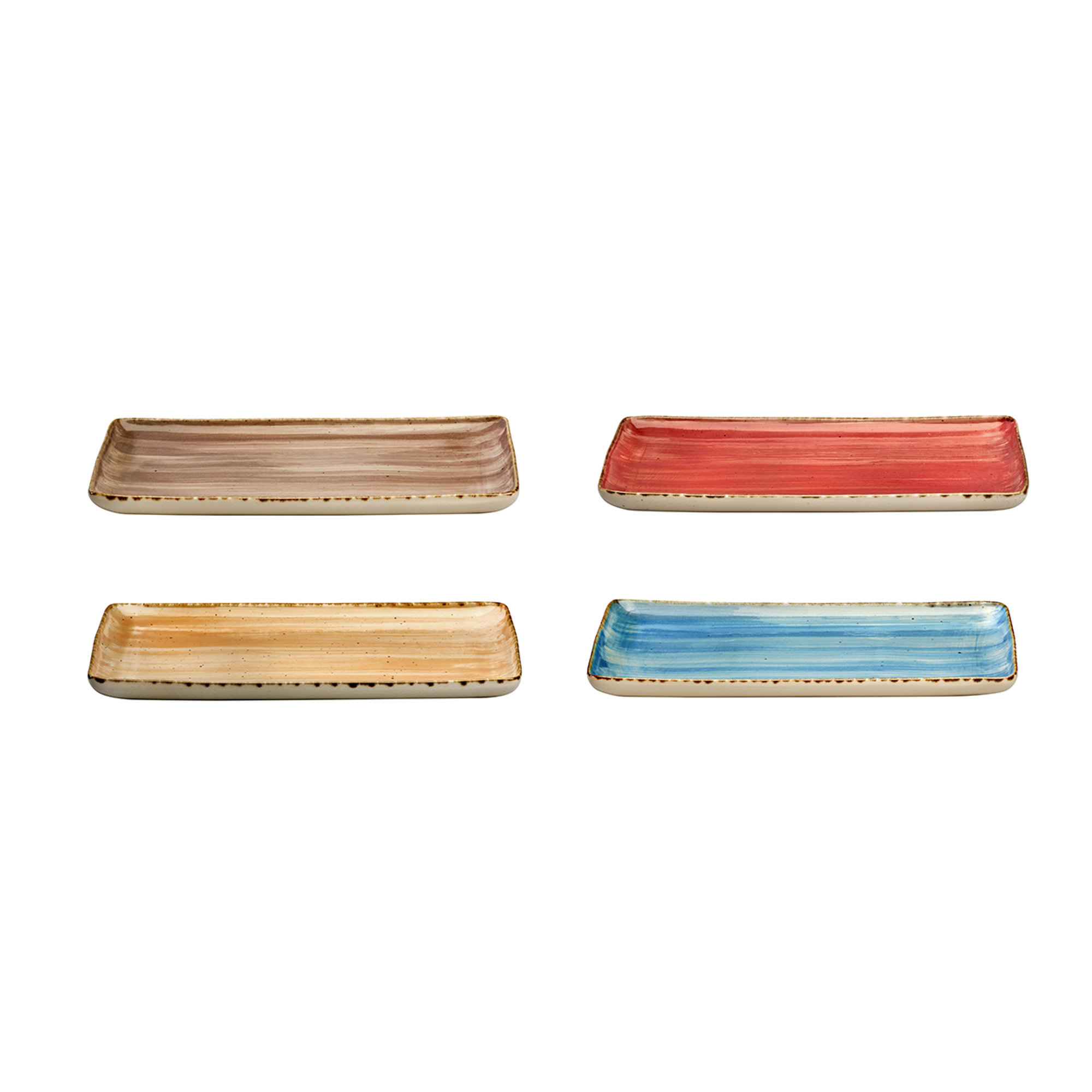 Linea ALTA CUCINA - set 4 piatto rettangolare 30x18 cm, multicolor Kaleidos vista0
