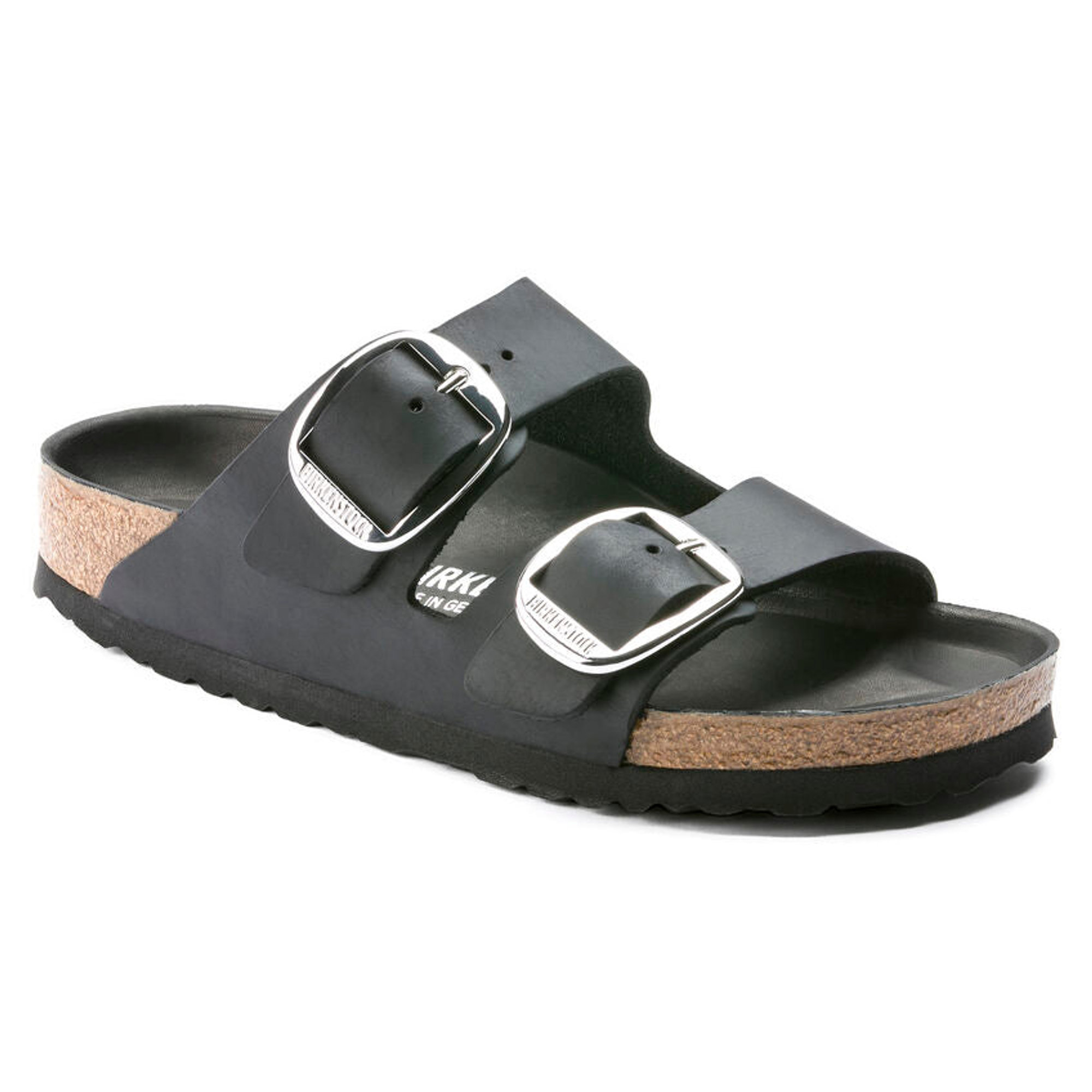Birkenstock Ciabatta Arizona Big Buckle Black Oiled Leather-calz.s Nero Donna Birkenstock vista1