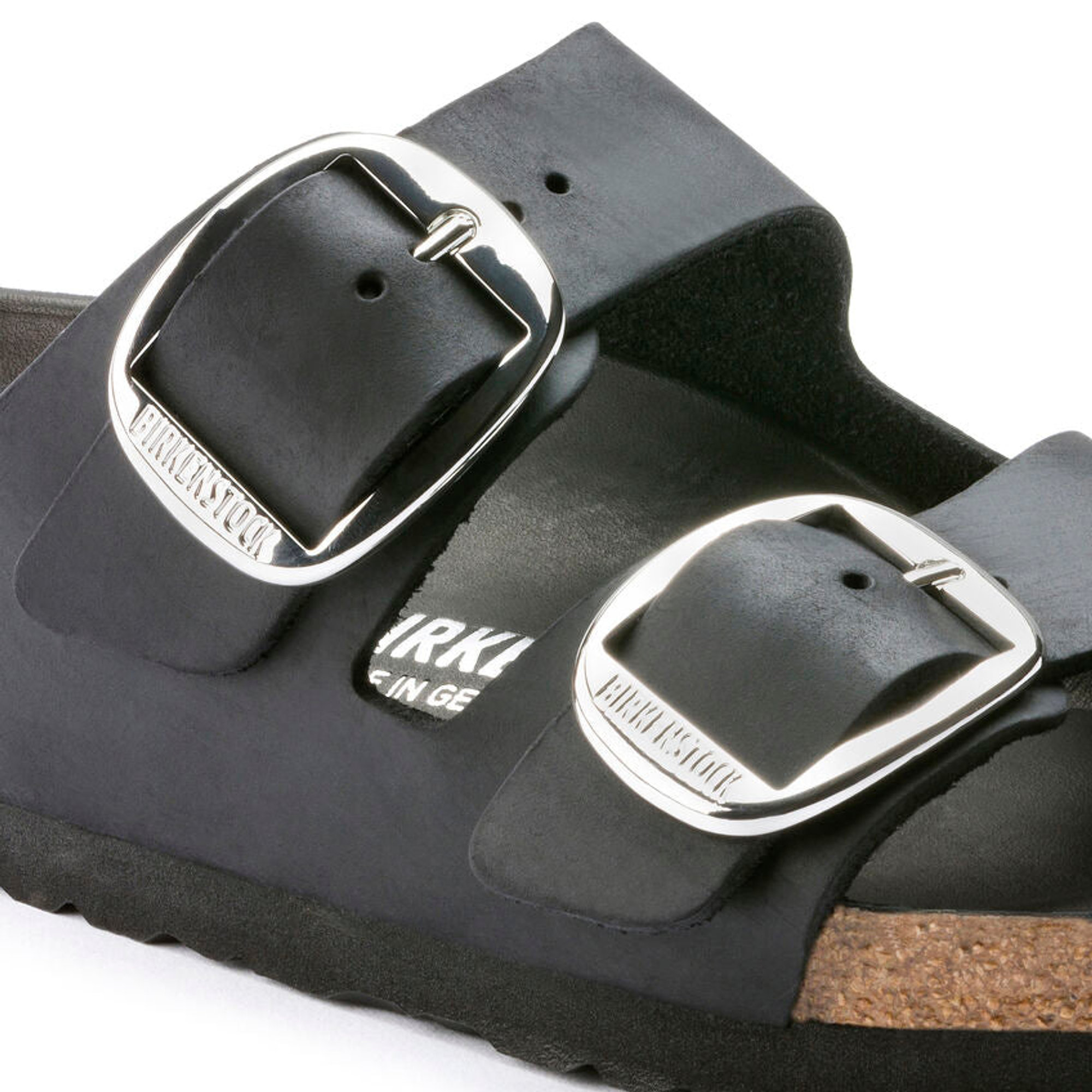 Birkenstock Ciabatta Arizona Big Buckle Black Oiled Leather-calz.s Nero Donna Birkenstock vista2