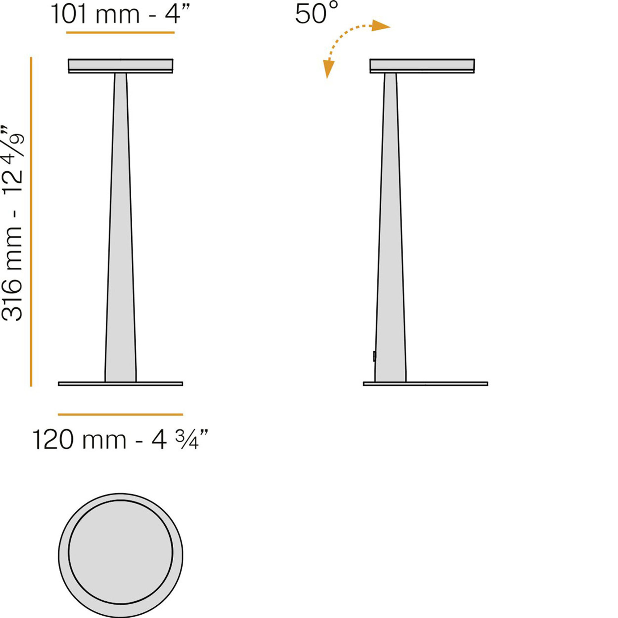 Bella - Lampada da tavolo a luce diretta in alluminio bronzo Panzeri luce vista4