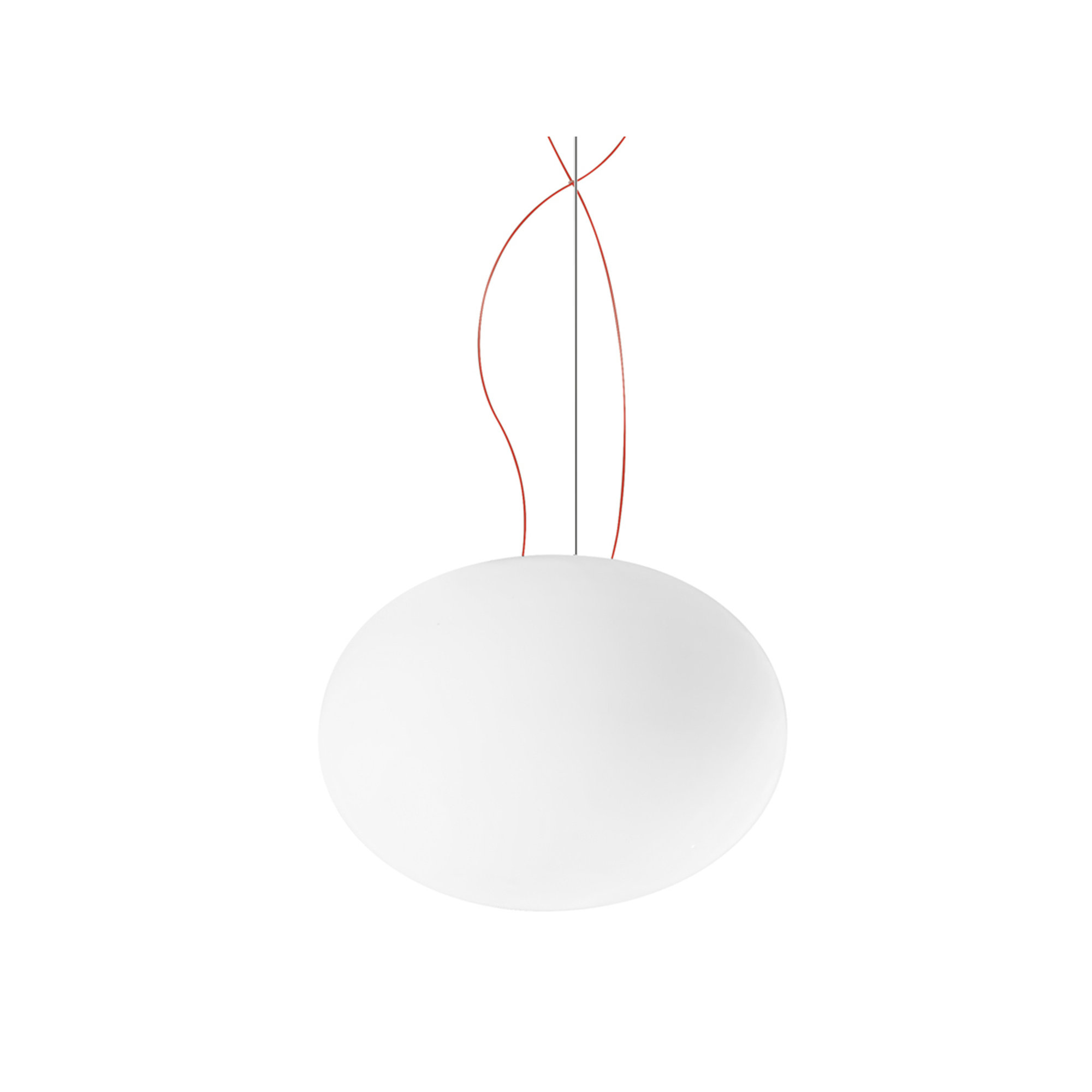 Gilbert - lampada a sospensione circolare con portalampada - 37 cm - bianco Panzeri luce vista0