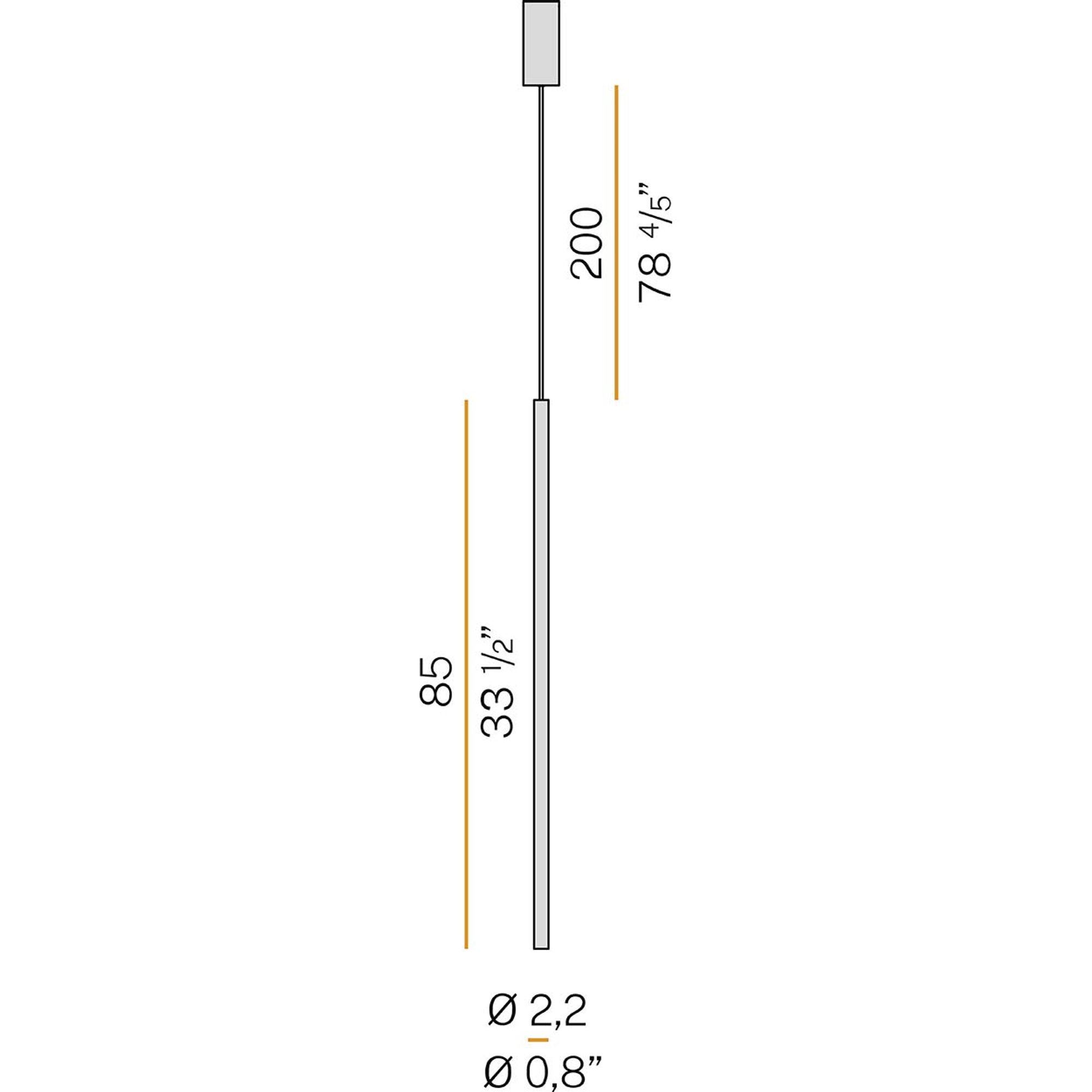 To-be - lampada a sospensione - L85cm - bianco - Ø2.2cm Panzeri luce vista3