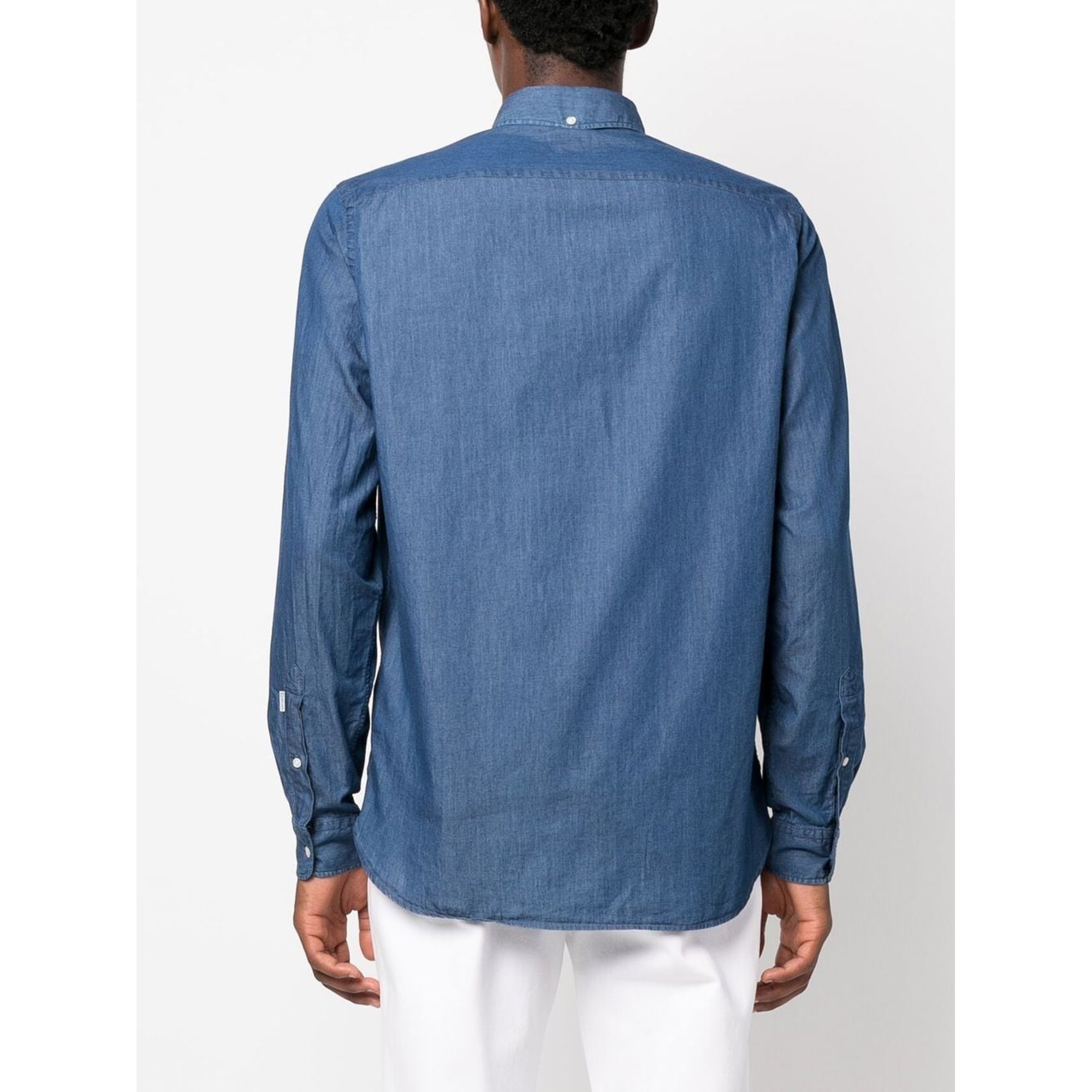 Camicia indaco classica Woolrich vista1