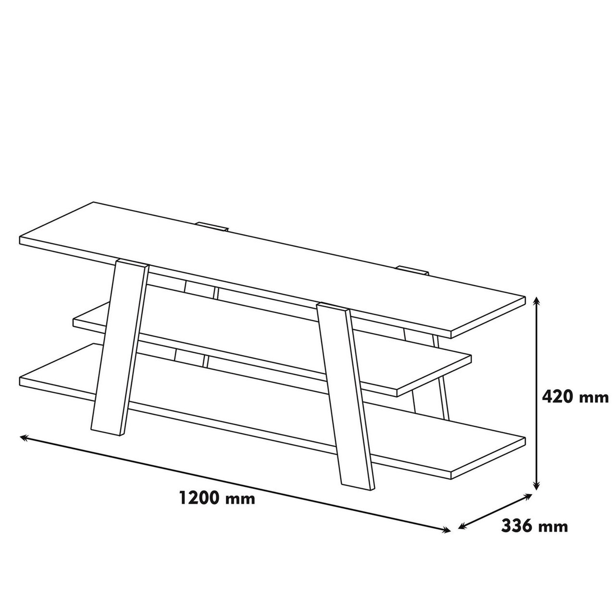 Mueble TV Nocebianco Kalune Design vista4