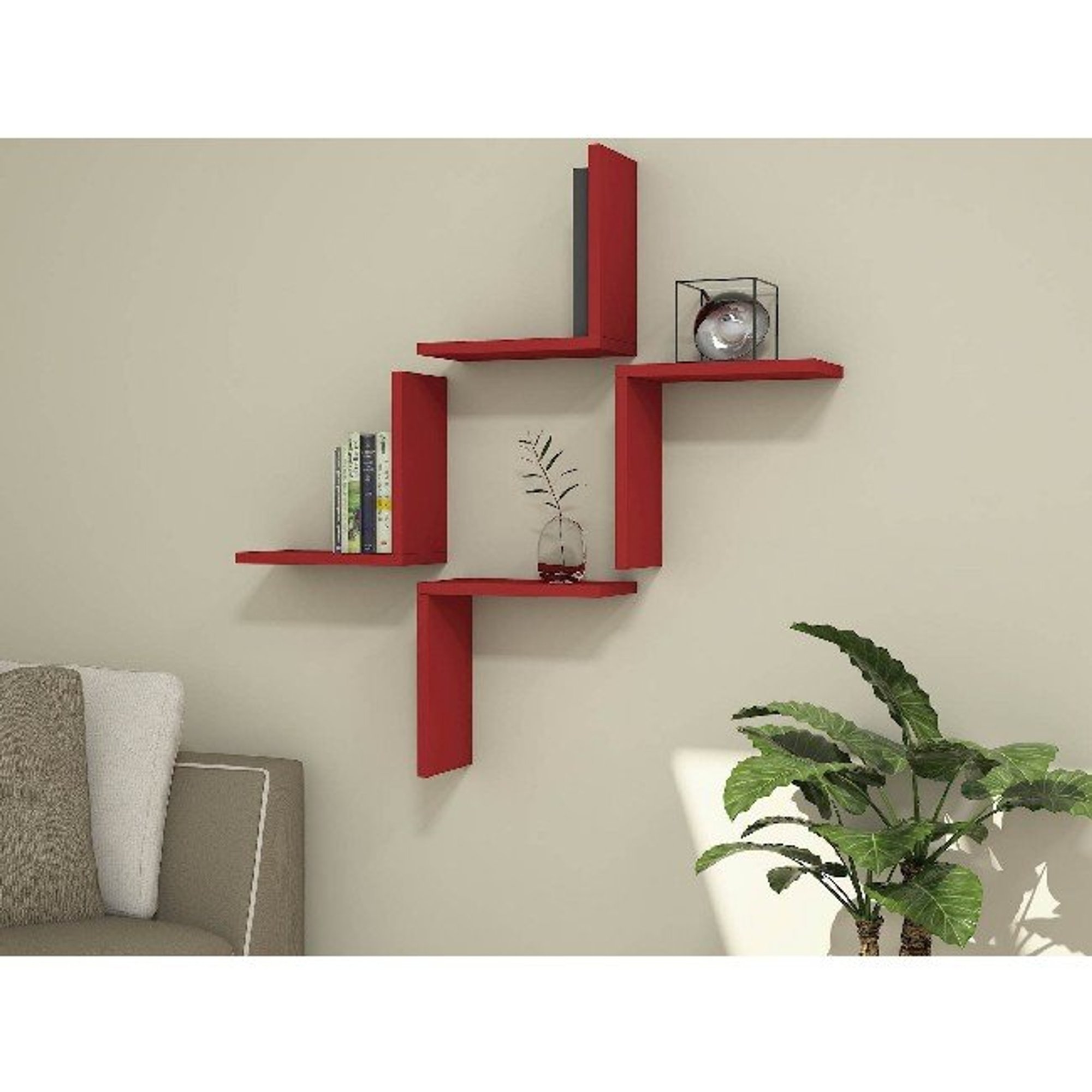 Alfa - Étagère - Rouge - 30 x 16 x 30 cm Magazzino Obsoleto vista1
