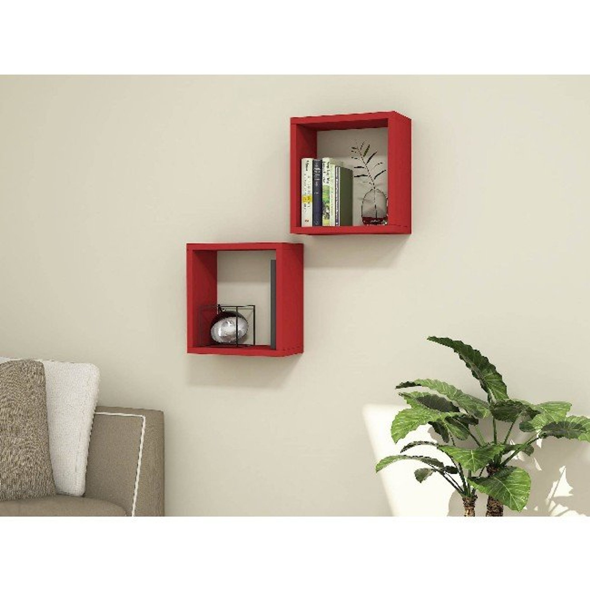 Alfa - Étagère - Rouge - 30 x 16 x 30 cm Magazzino Obsoleto vista2