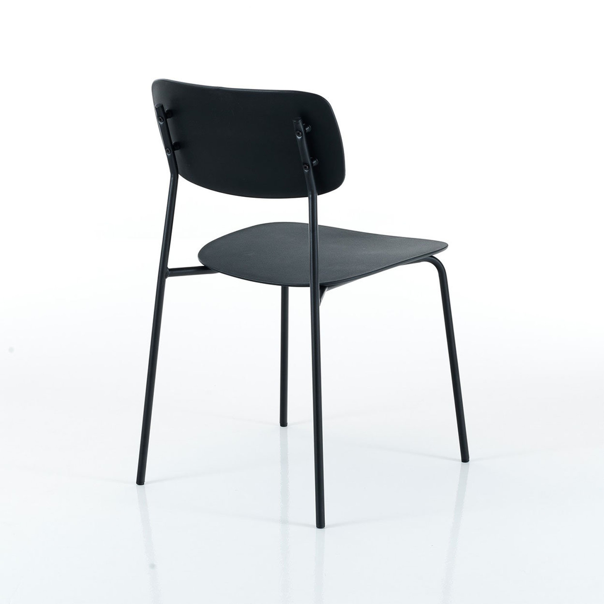 Set 4 sedie Primary, nero opaco Tavoli & Sedie by Tomasucci vista2