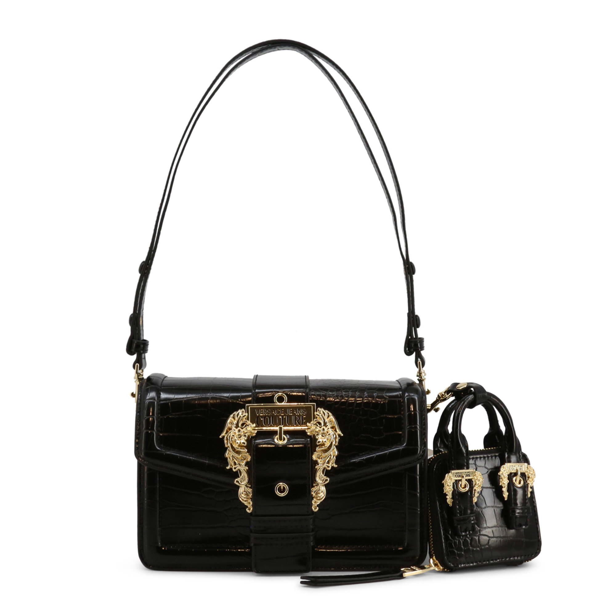 Borsa a tracolla nera da donna Versace Jeans Couture vista0