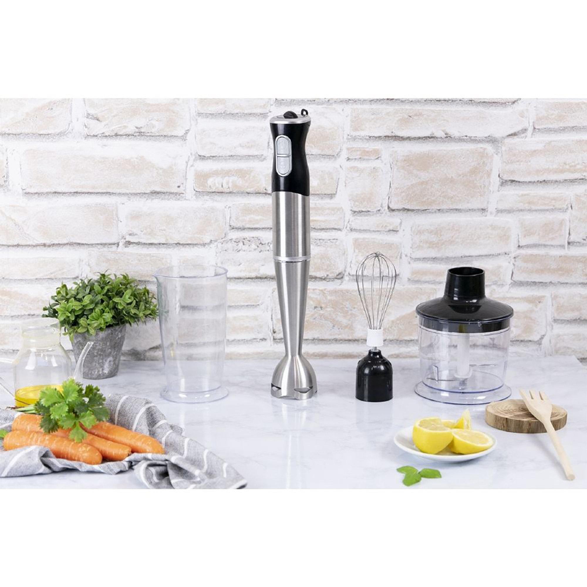 Super chef frullatore immersione 3in1 600w acciaio Kooper vista11