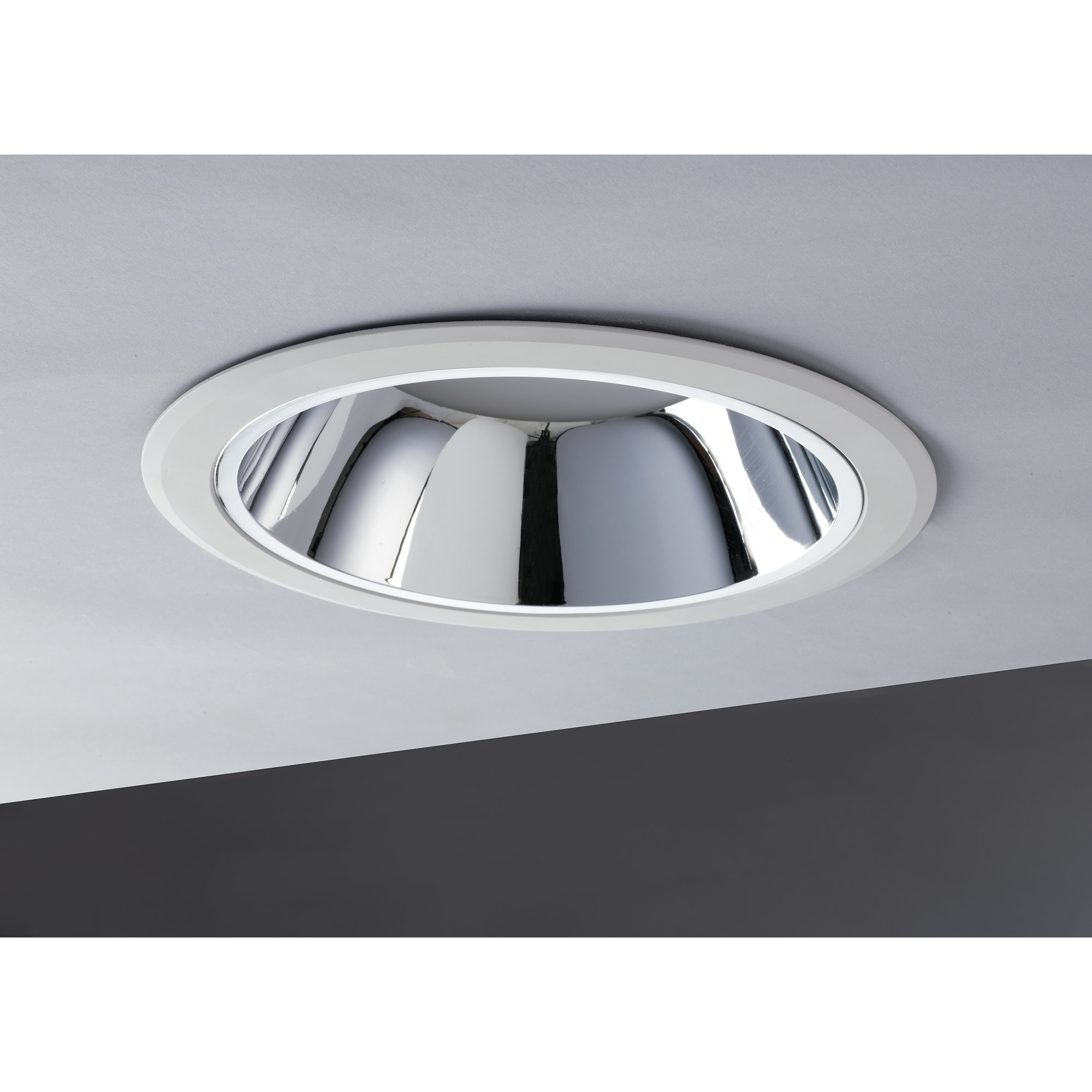 Incasso Led Mack mit Antiblendlicht in Weiß mit verchromtem Reflektor 20W 4000K (natürliches Licht) 19x9. INTEC vista2