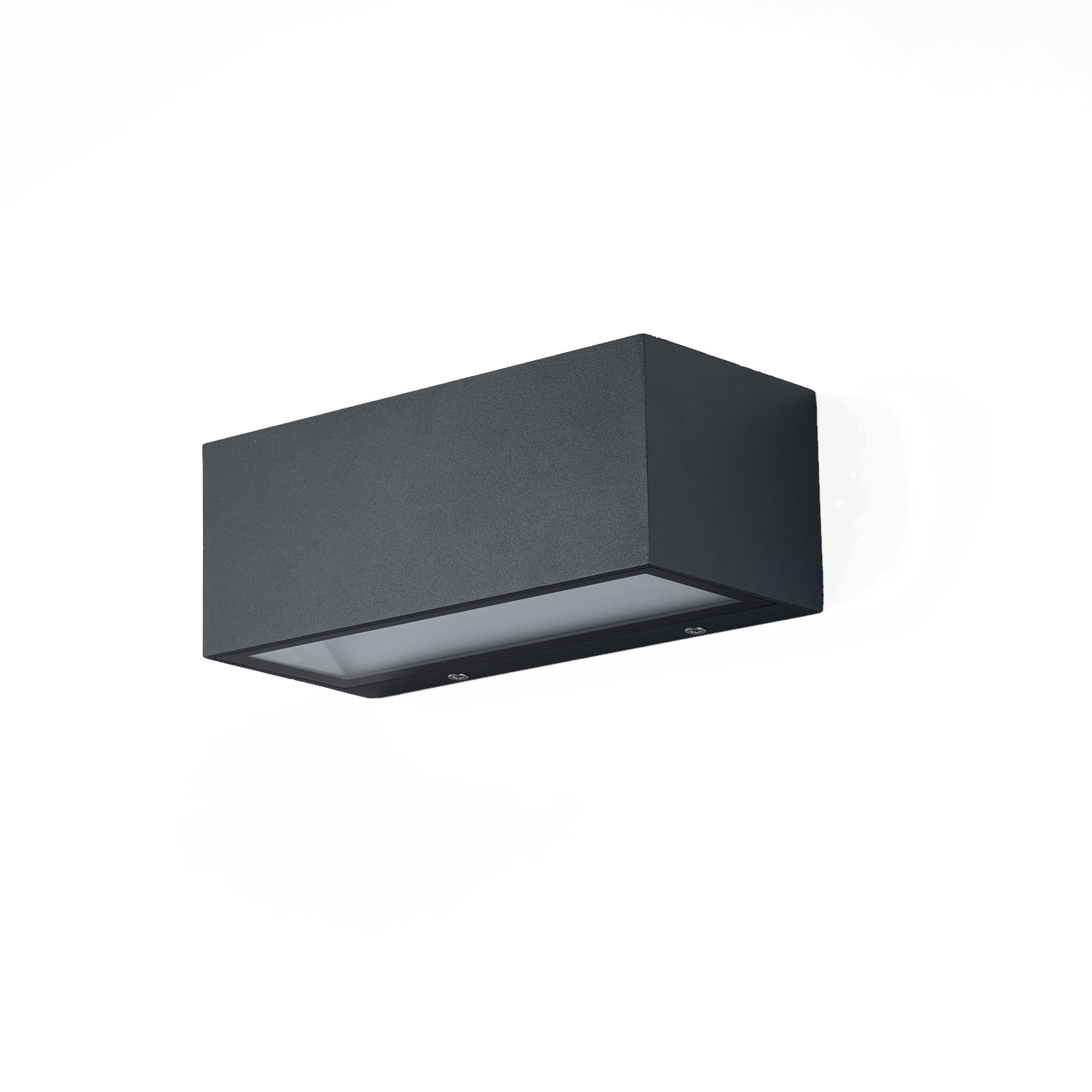 Tvåarmad utomhus LED-vägglampa i antracit med aluminium 4000k (naturligt ljus) IP54. INTEC vista0