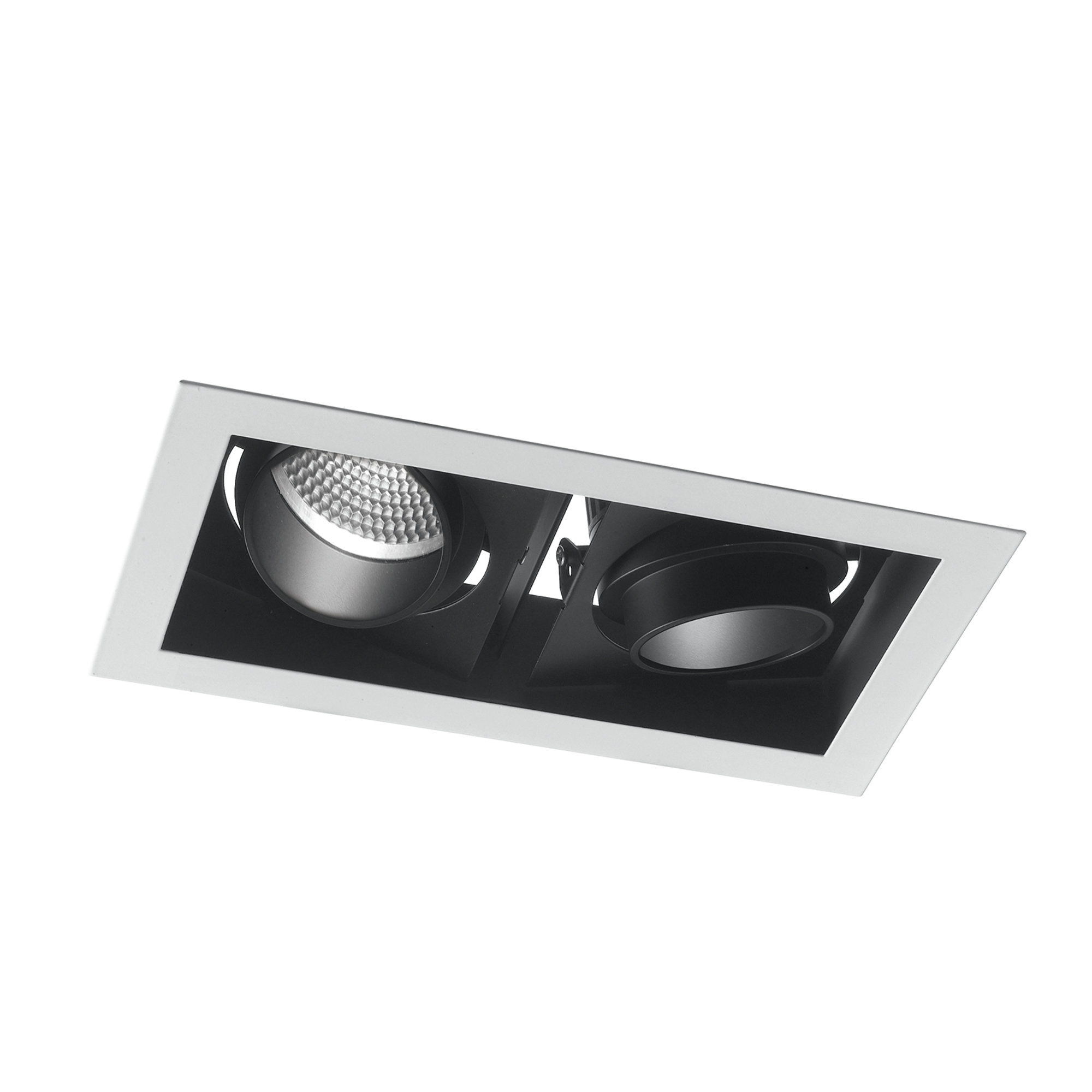 Empotrable Led Apollo Antideslumbrante Blanco y Negro Con Dos Focos Orientables 2x30w 3000k (Alda light) INTEC vista0