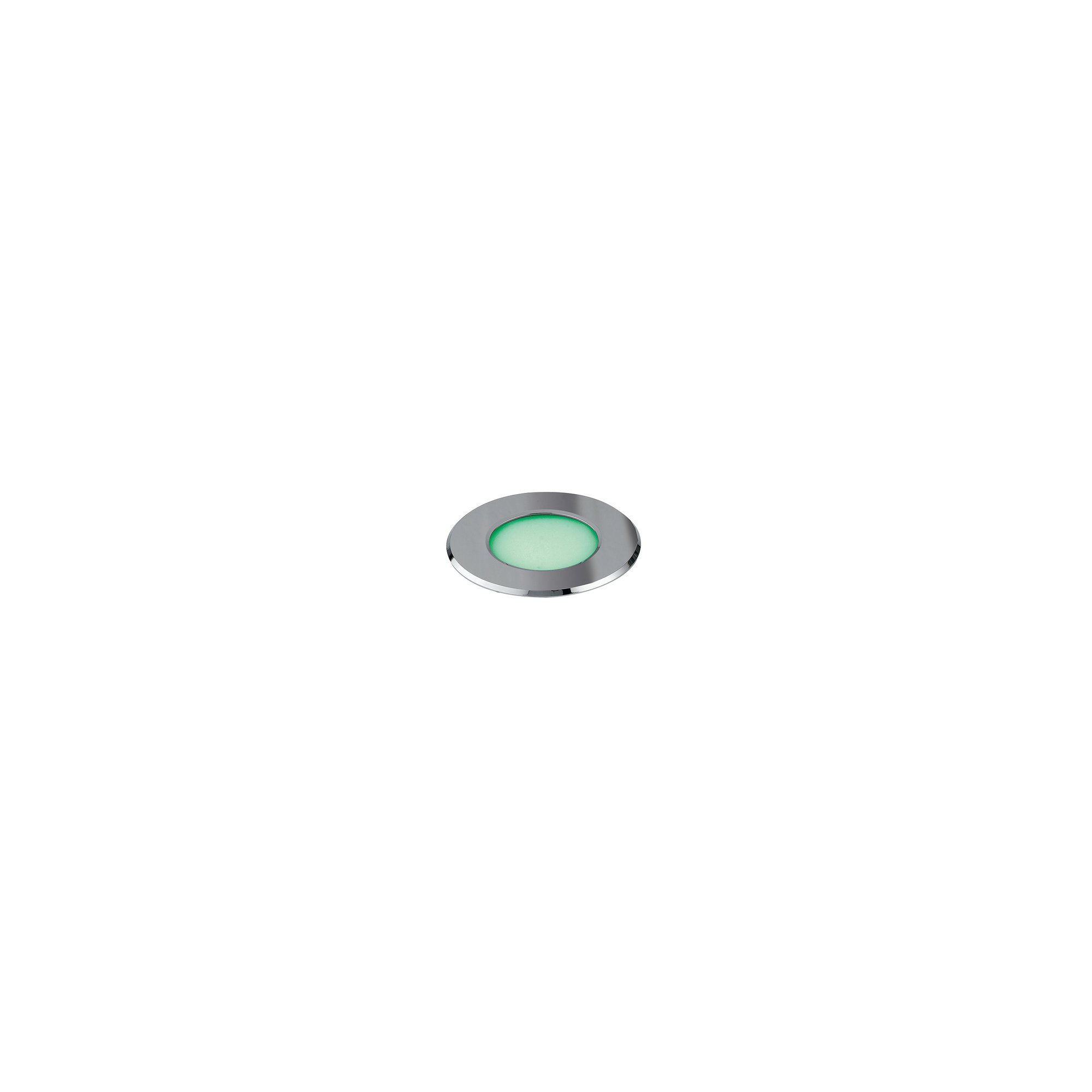 Ulkokäyttöön tarkoitettu Rainbow Led -upotettu valaisin, kromi, 5W, 4000K (luonnonvalkoinen) + RGB 10x3,2. INTEC vista1