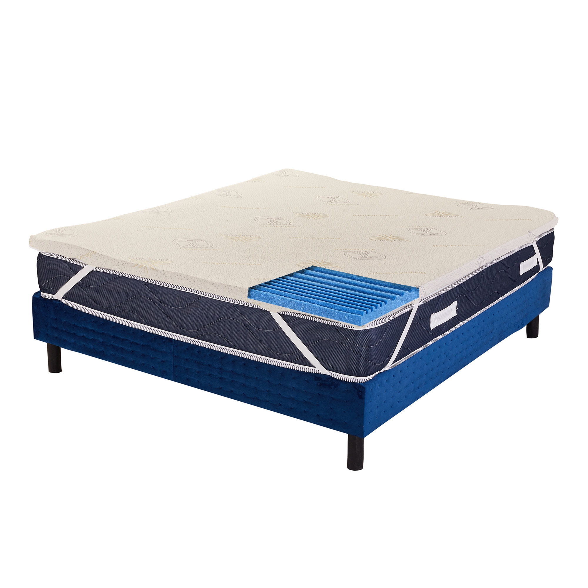 Topper Memory Fresh 7 Zone Rivestimento Aloe Dreamy vista0