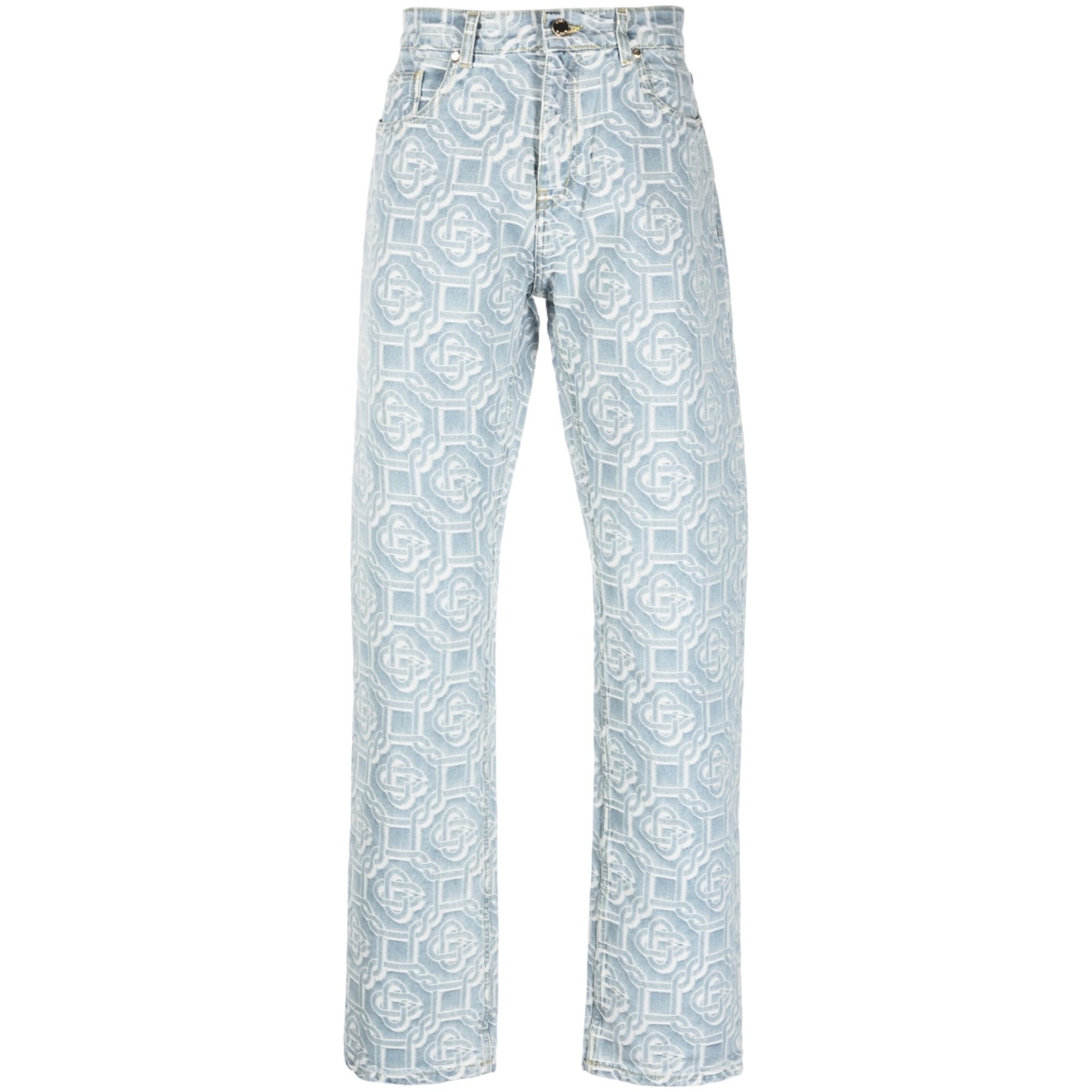 Jean coupe droite en jacquard classique Monogram CASABLANCA vista2