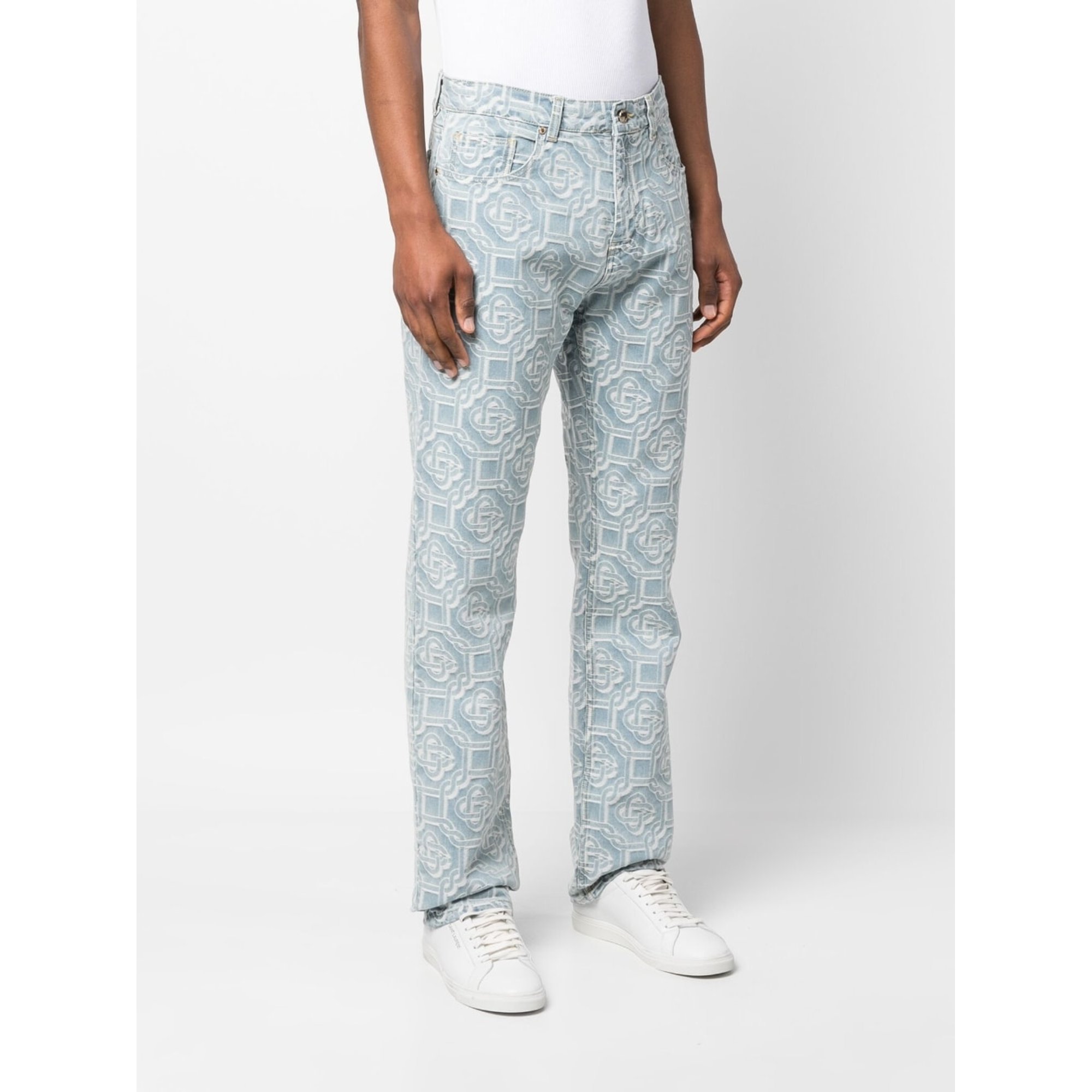 Jean coupe droite en jacquard classique Monogram CASABLANCA vista3