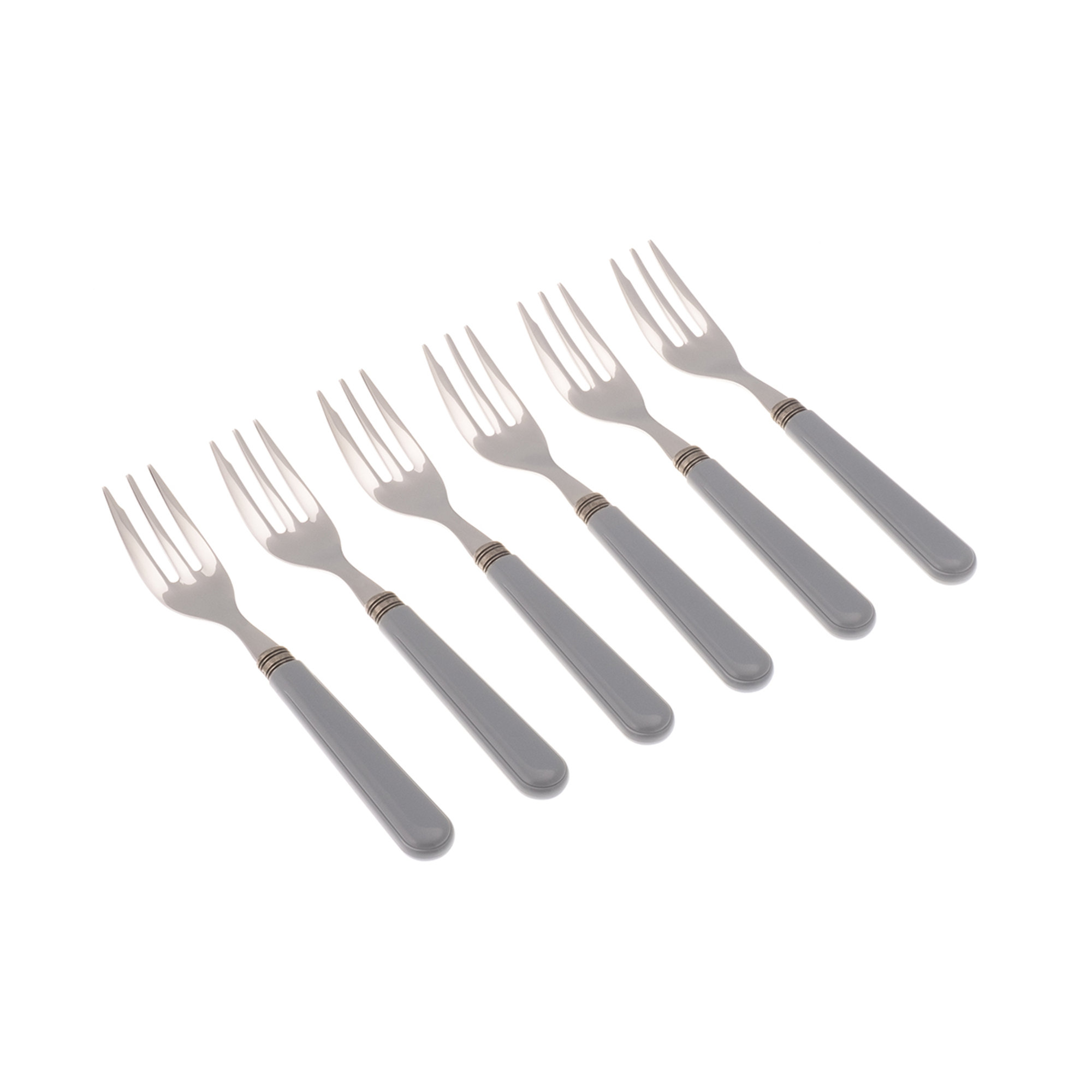Set 6 pezzi forchettine dolce linea MISTRAL, grigio Rivadossi vista0