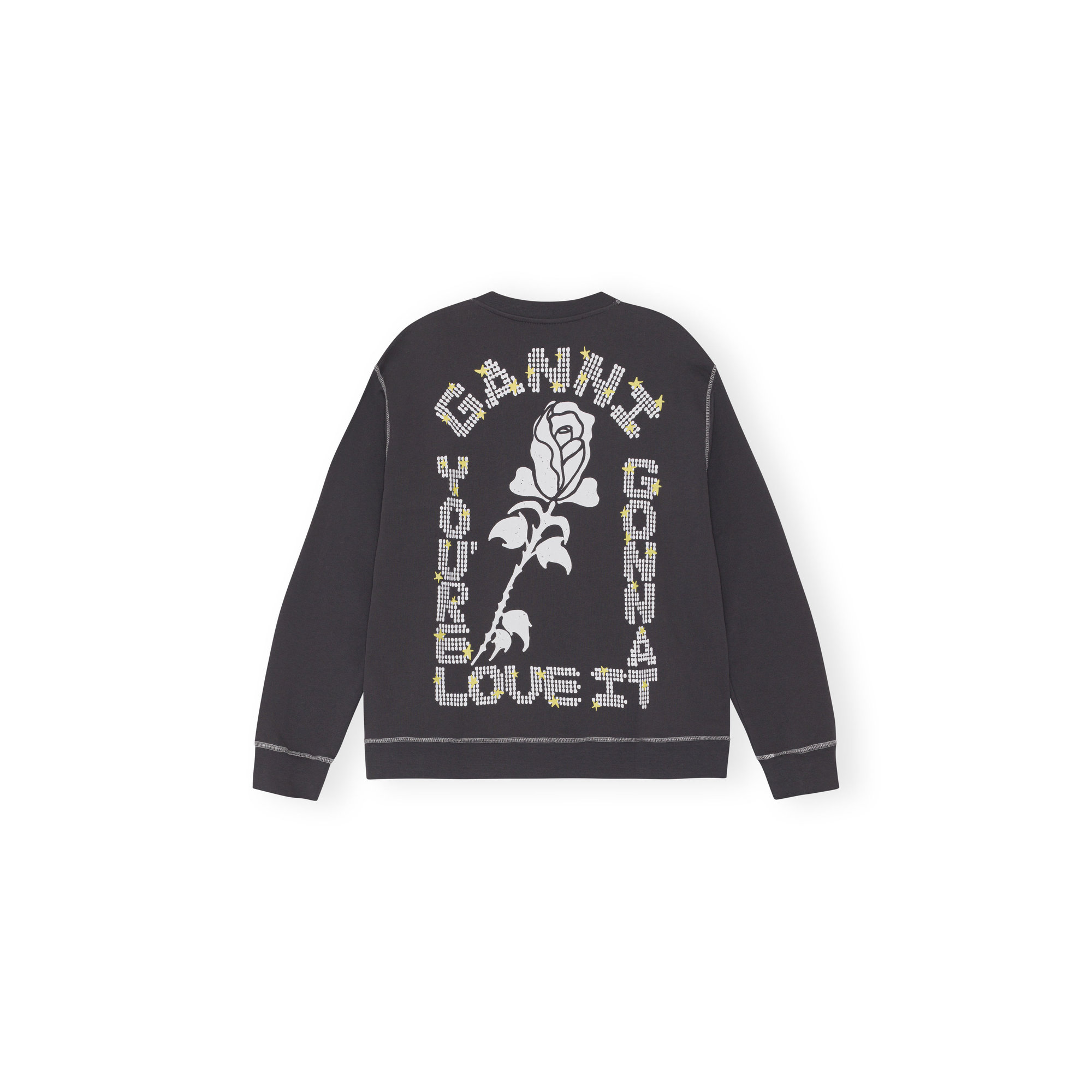 Felpa rilassata Isoli Dark Rose Ganni vista1