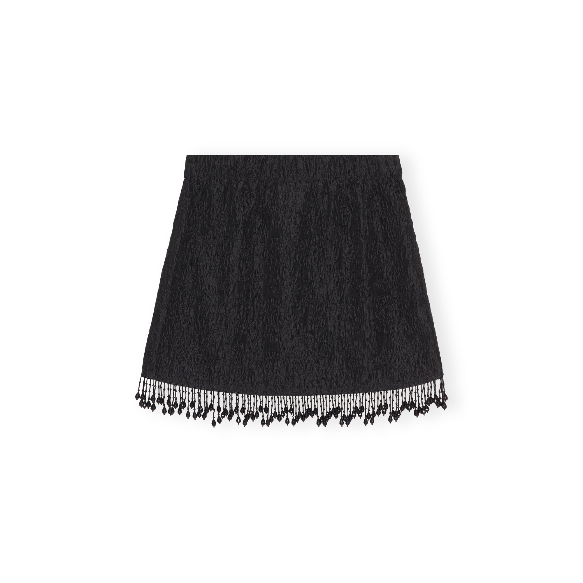 Minigonna con frange di perline in organza jacquard Ganni vista1