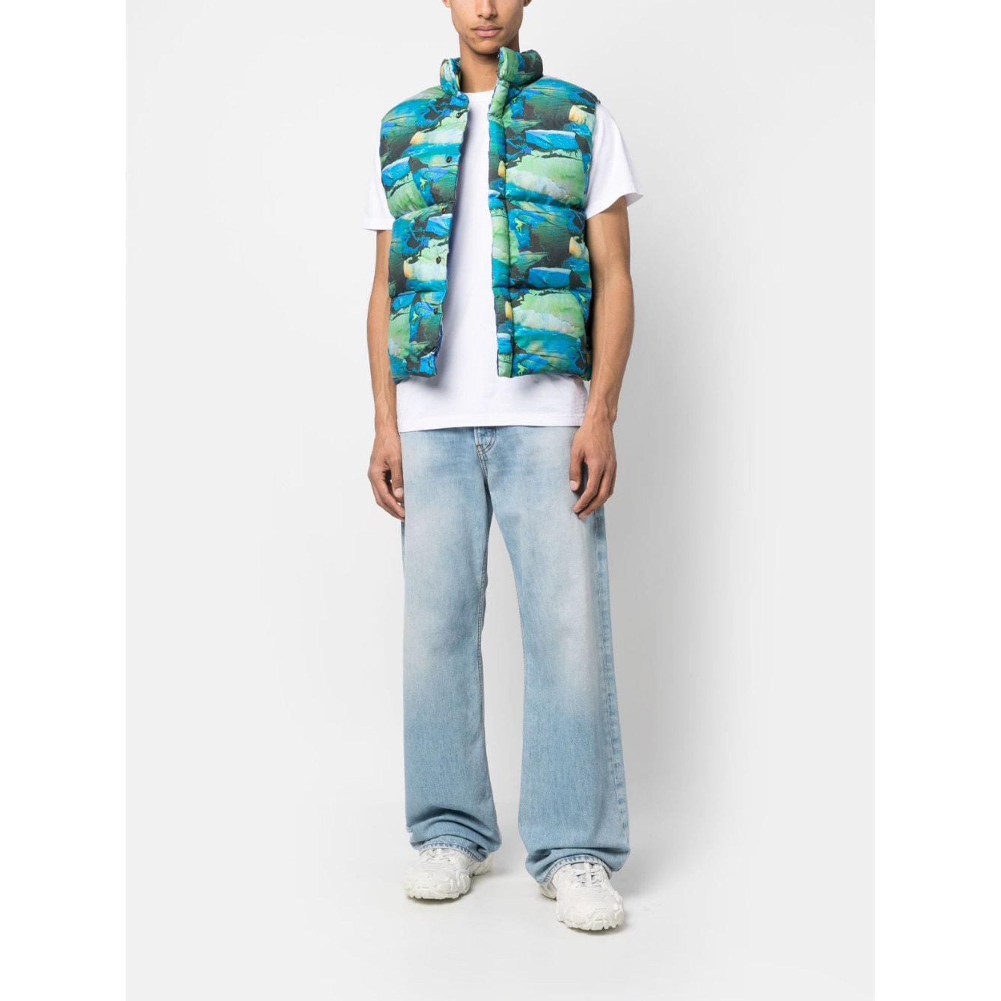 Unisex Gewatteerde Puffer Bodywarmer met Print Woven Erl06j006 ERL vista1