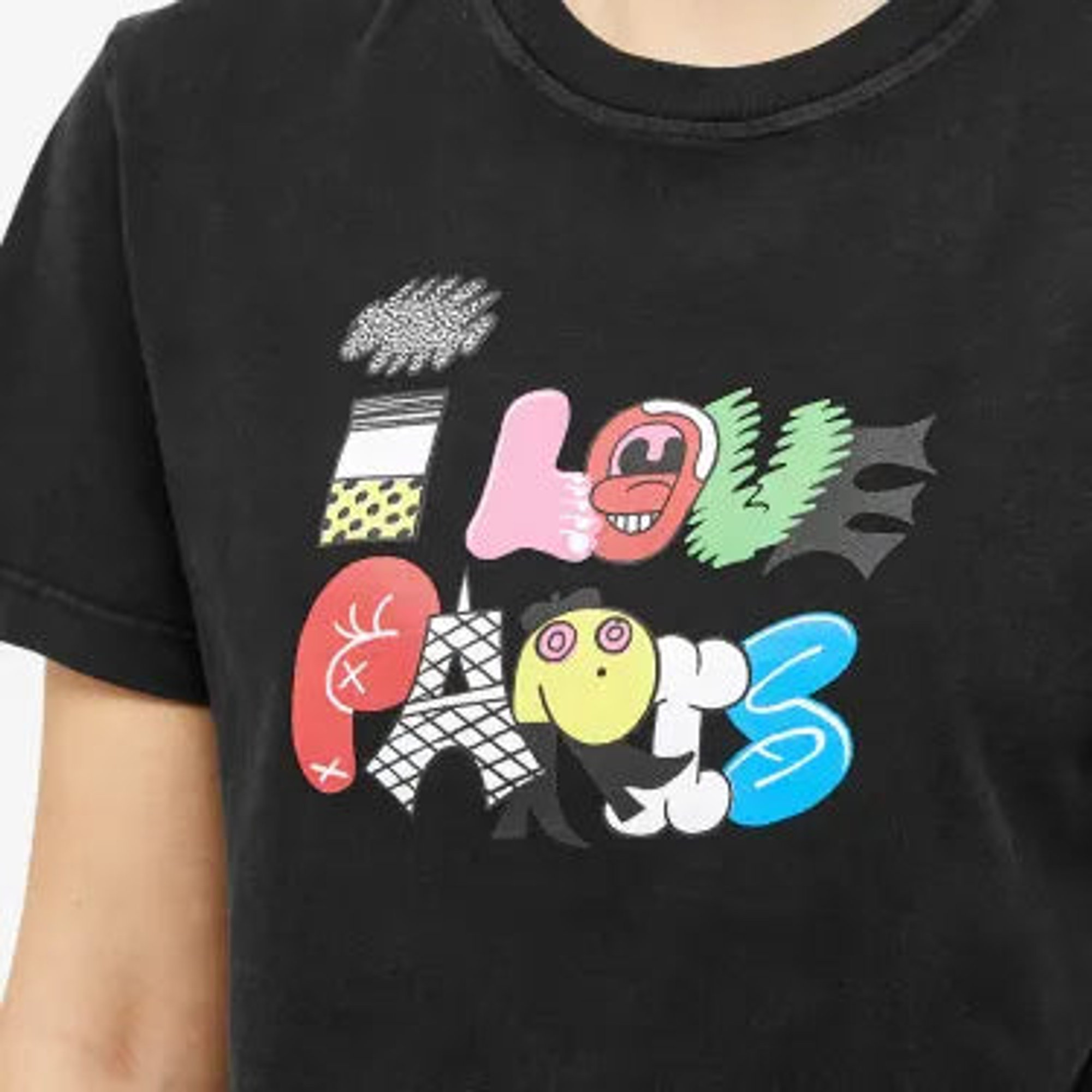 Boiling Meat i Love Paris T-shirt Black Unisex Carne bollente vista2