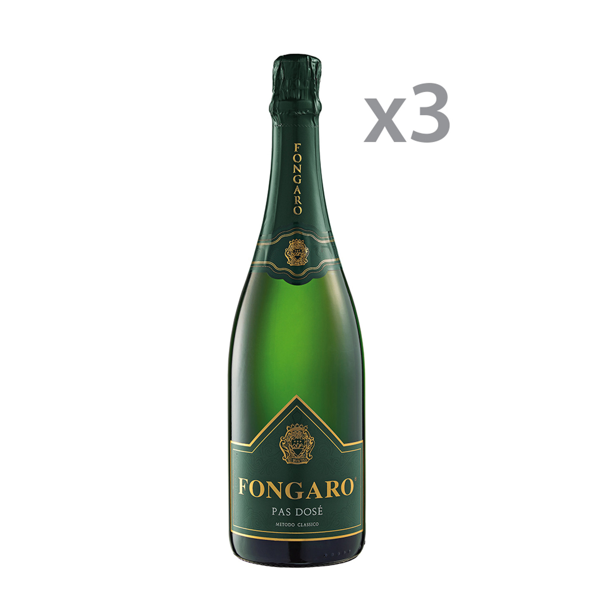 3 bottiglie - Spumante "Lessini Durello DOC" Fongaro Pas Dosè 2016 Fongaro vista0