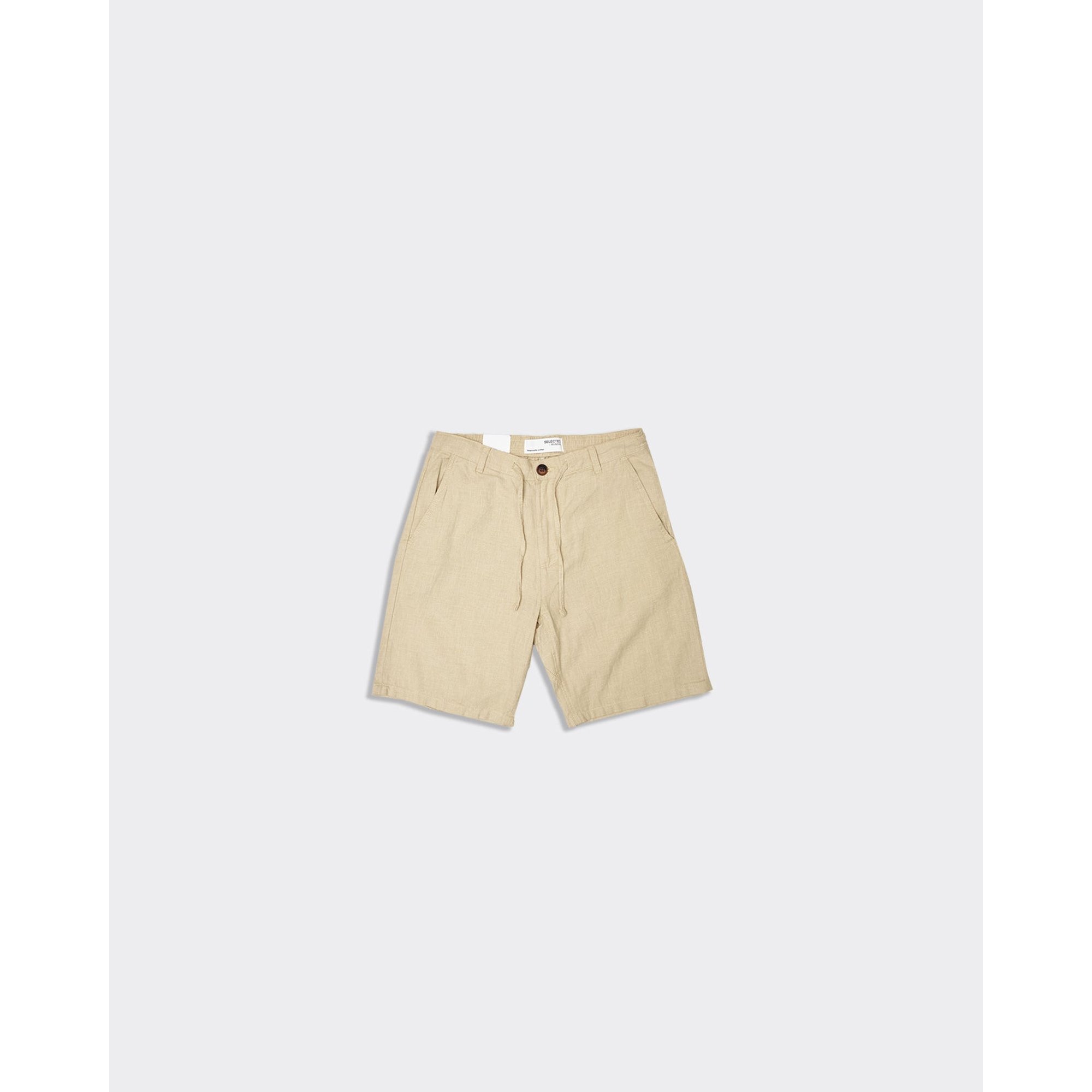 Shorts Lino Beige Brody Selected Homme vista0
