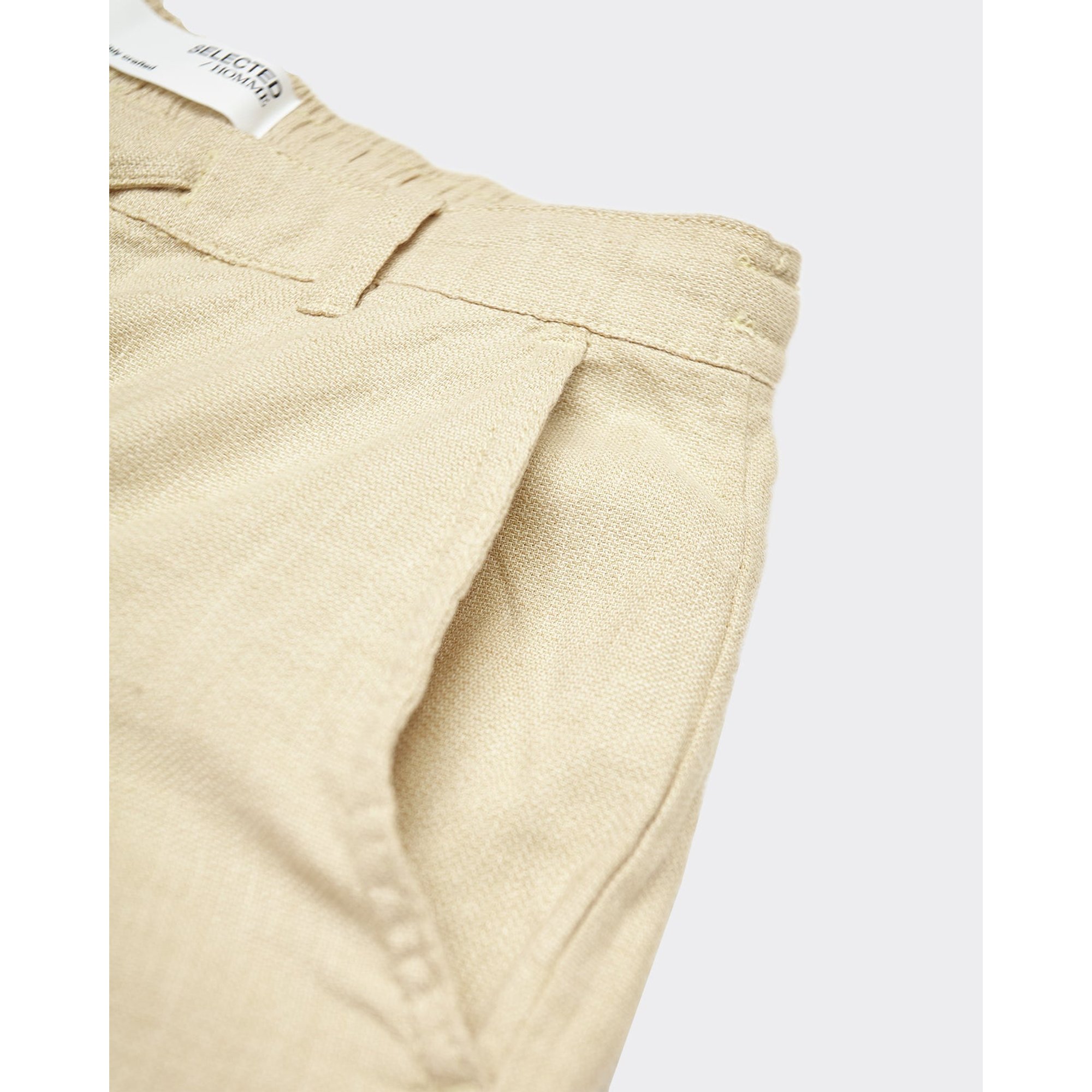 Shorts Lino Beige Brody Selected Homme vista2