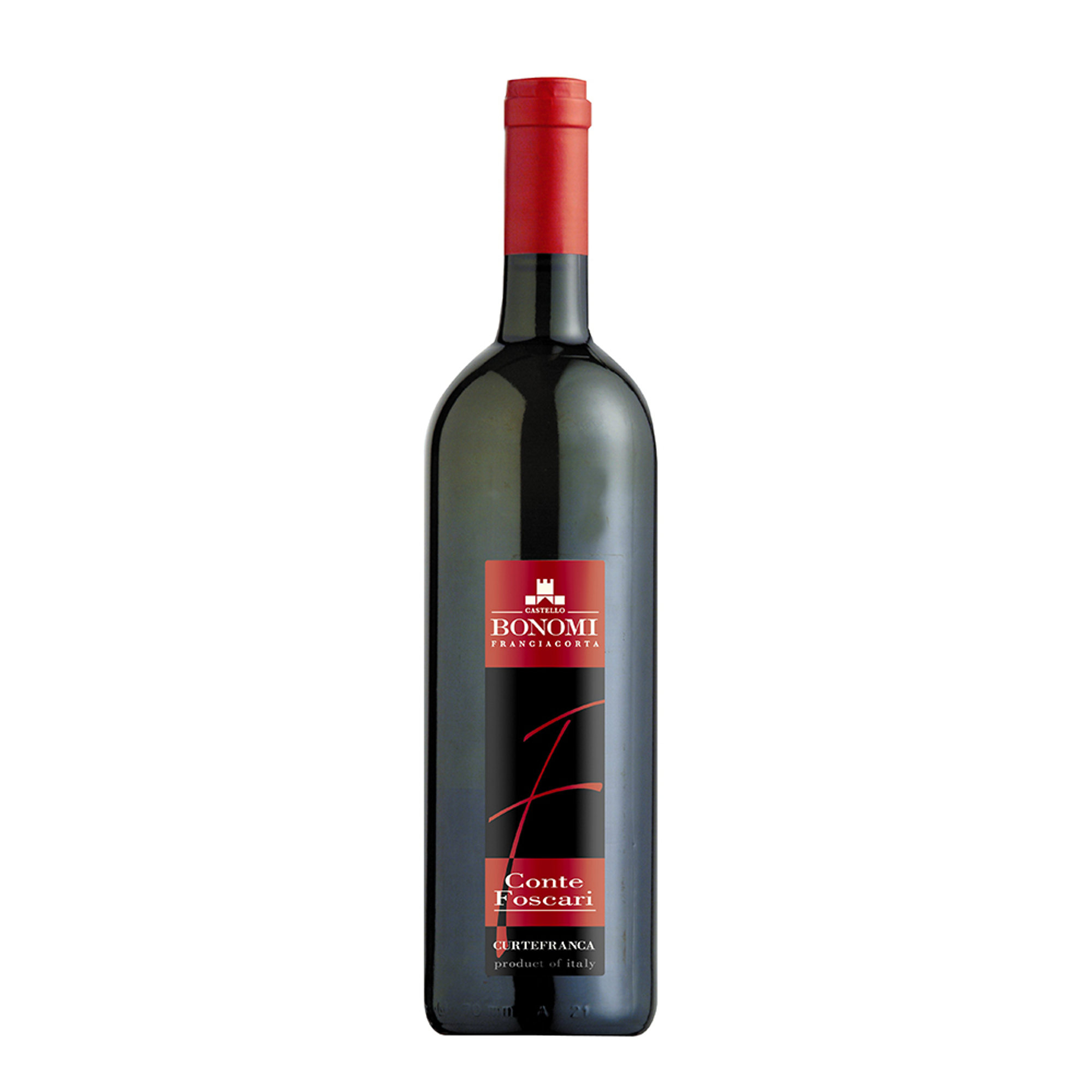 3 bottiglie Conte Foscari Sebino IGP Rosso Castello Bonomi vista2