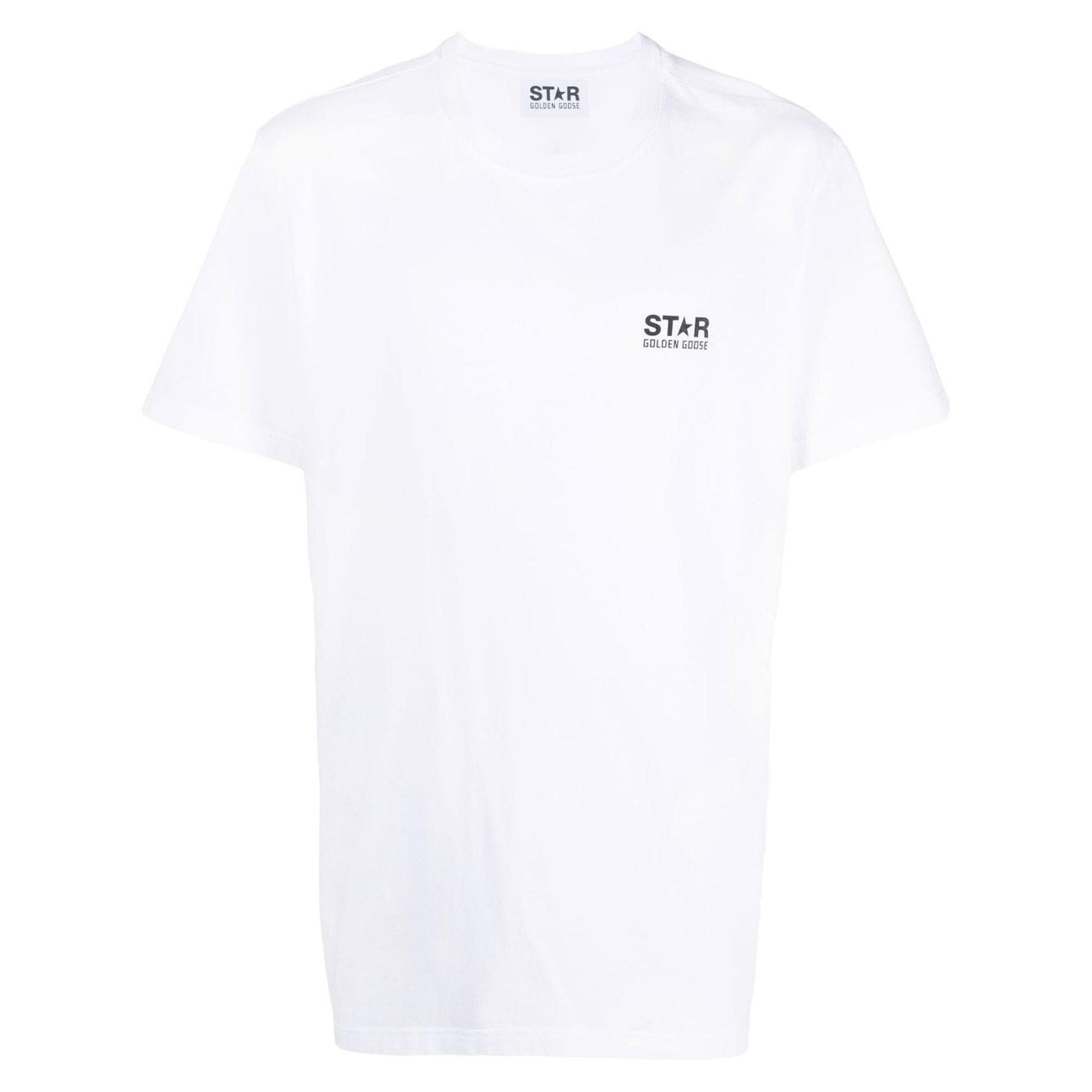 Star M`s Regular T-shirt / Logo/ Big Star Back/ Blackboard GOLDEN GOOSE vista0