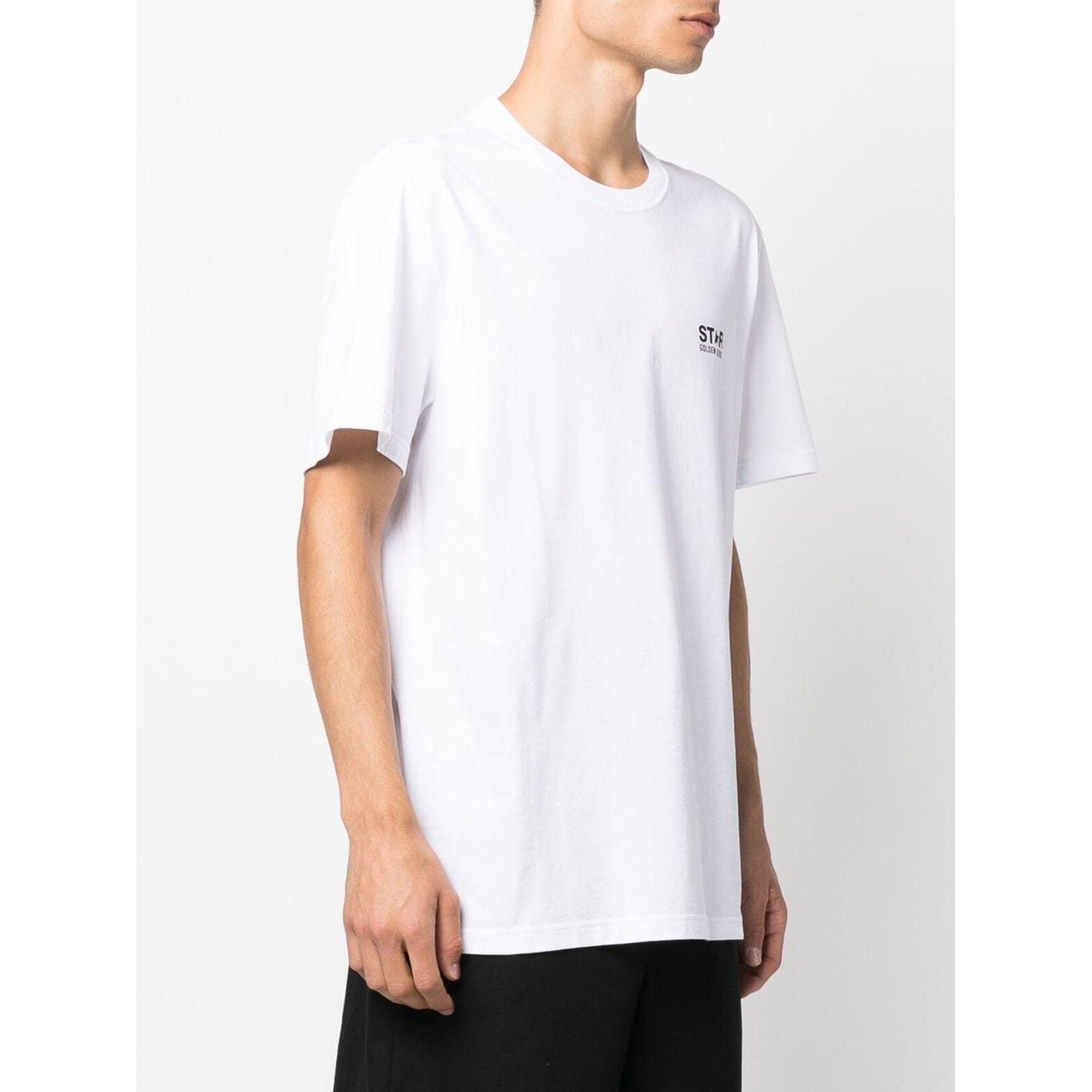 Star M`s Regular T-shirt / Logo/ Big Star Back/ Blackboard GOLDEN GOOSE vista1