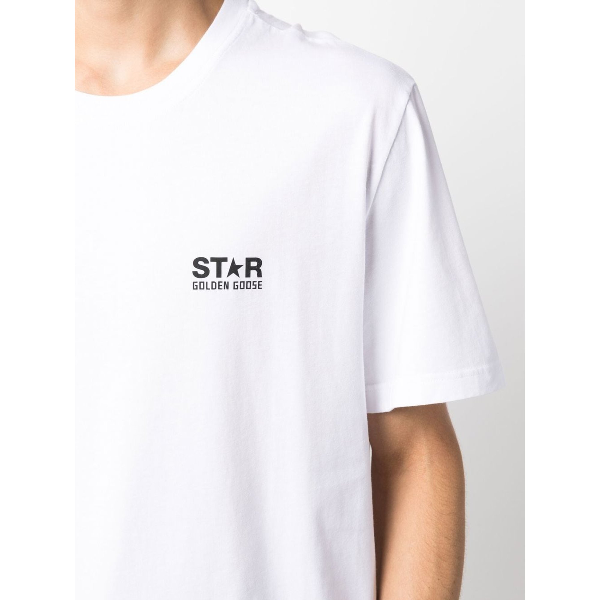 Star M`s Regular T-shirt / Logo/ Big Star Back/ Blackboard GOLDEN GOOSE vista3