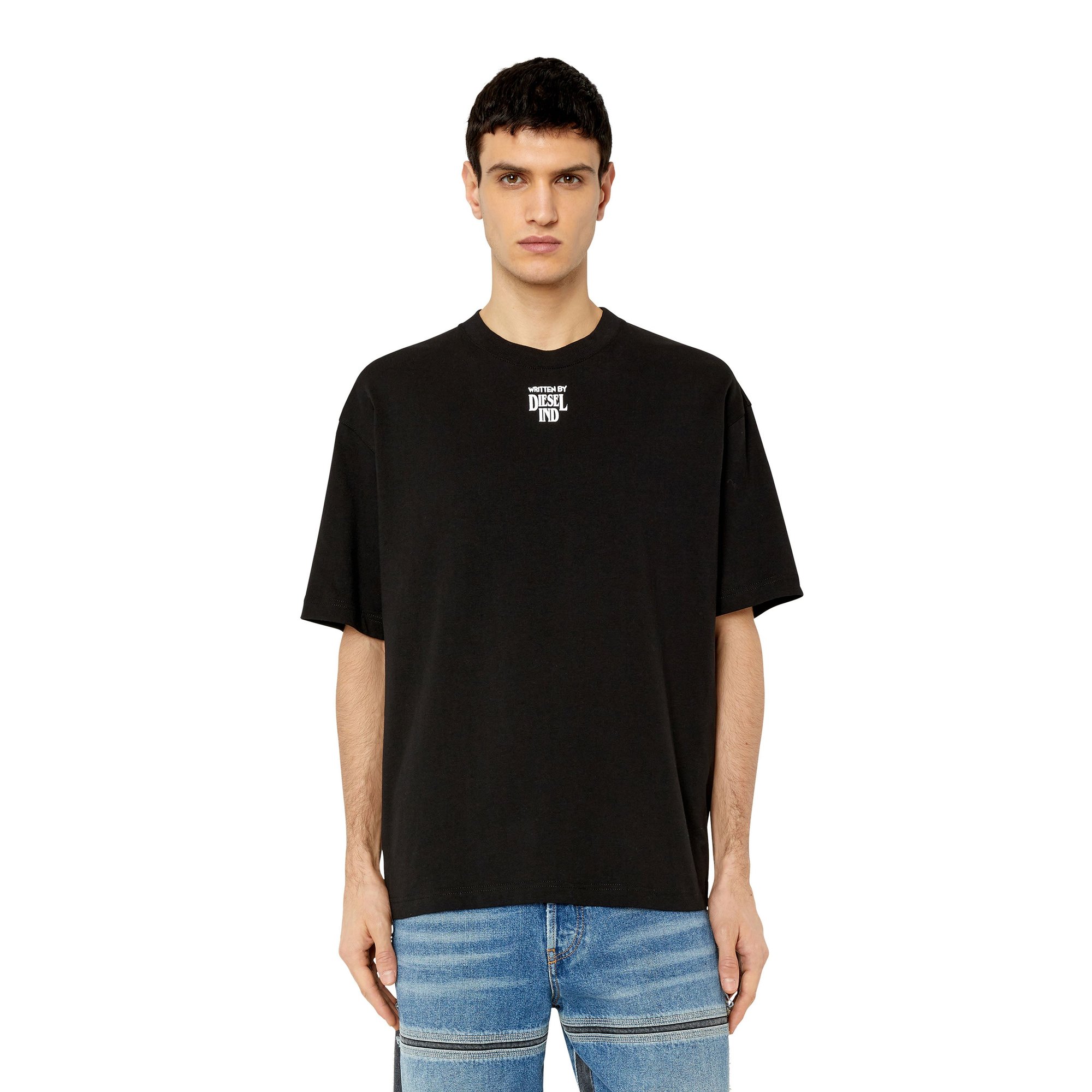 Diesel T-wash-g3 T-Shirt Noir Homme Diesel  vista3